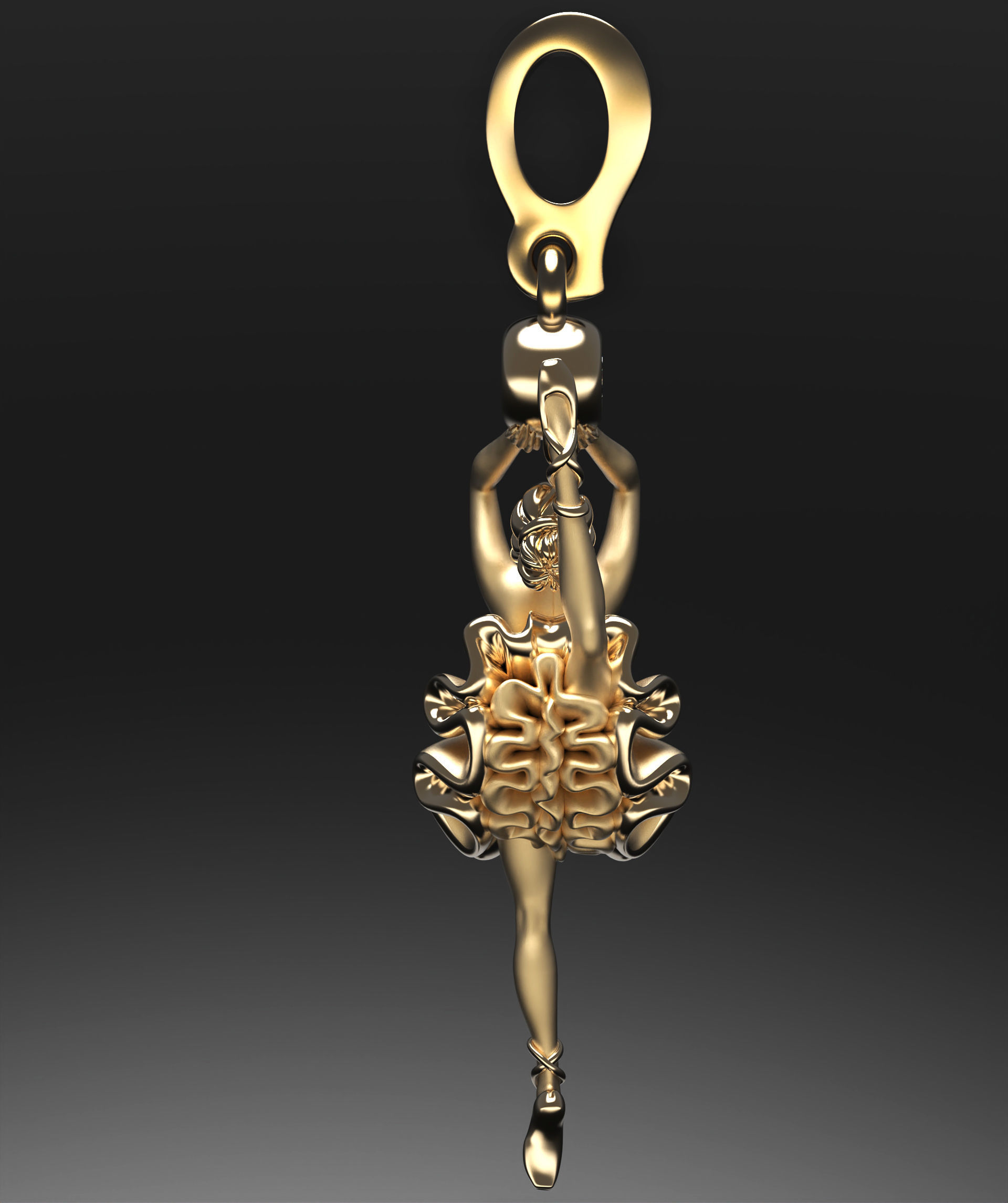 Ballet soul pendant 3D print model_10