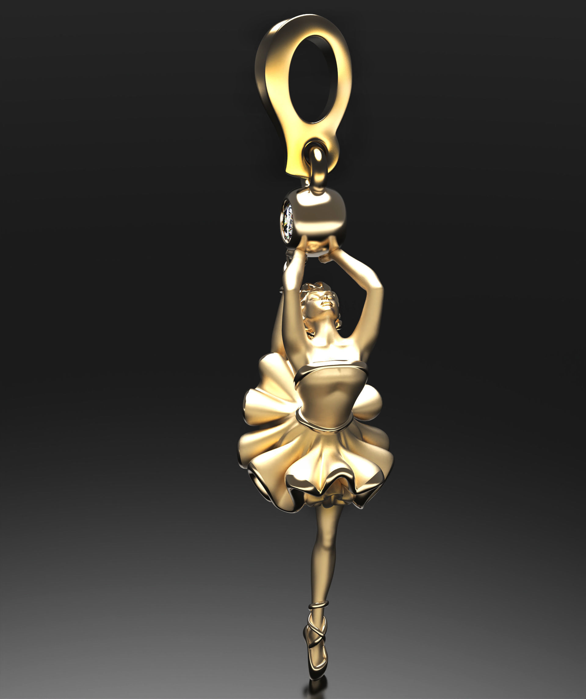 Ballet soul pendant 3D print model_5
