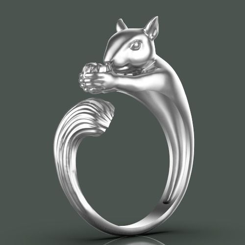 squirrel ring Silver Gold Silver Gold  Print 3D print model_3