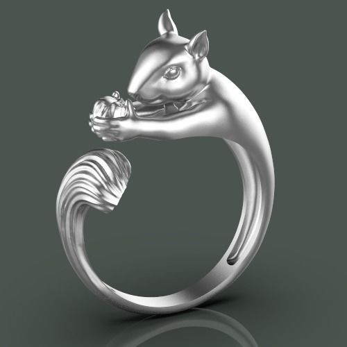 squirrel ring Silver Gold Silver Gold  Print 3D print model_10