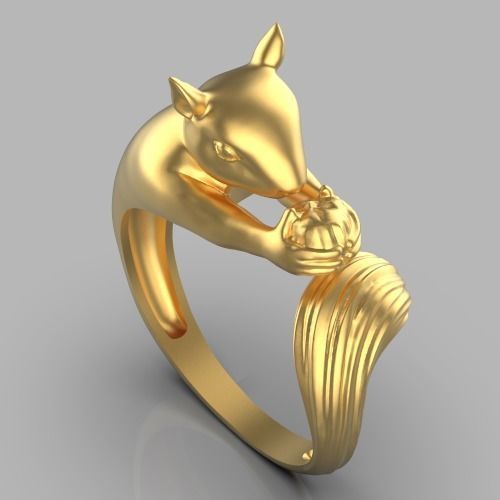 squirrel ring Silver Gold Silver Gold  Print 3D print model_8