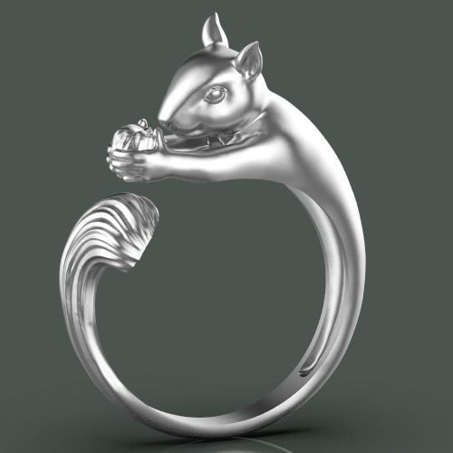 squirrel ring Silver Gold Silver Gold  Print 3D print model_4