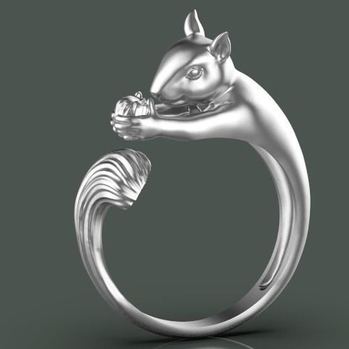 squirrel ring Silver Gold Silver Gold  Print 3D print model_5