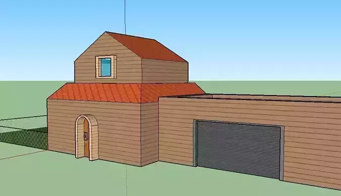 house with garage and roof