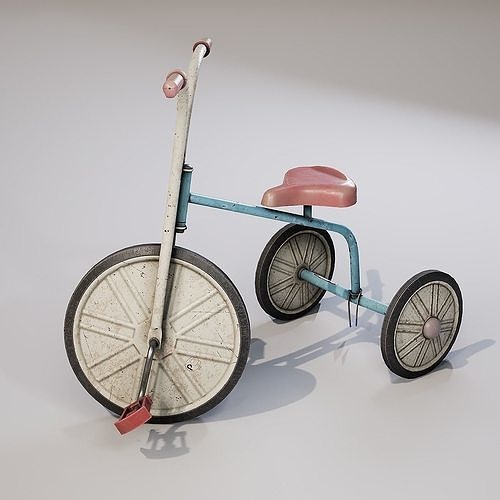 Children bicycle Low-poly 3D model