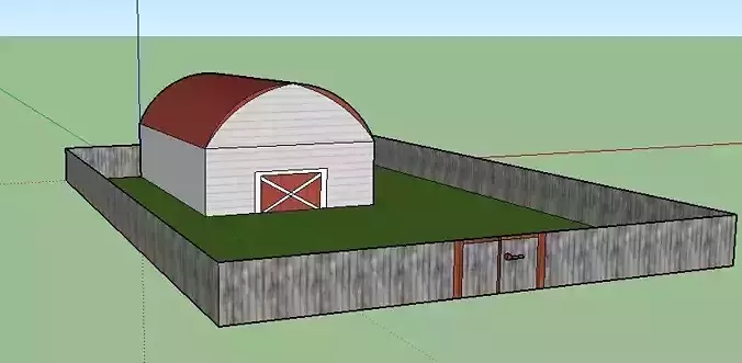 sketchup made barn Texture
