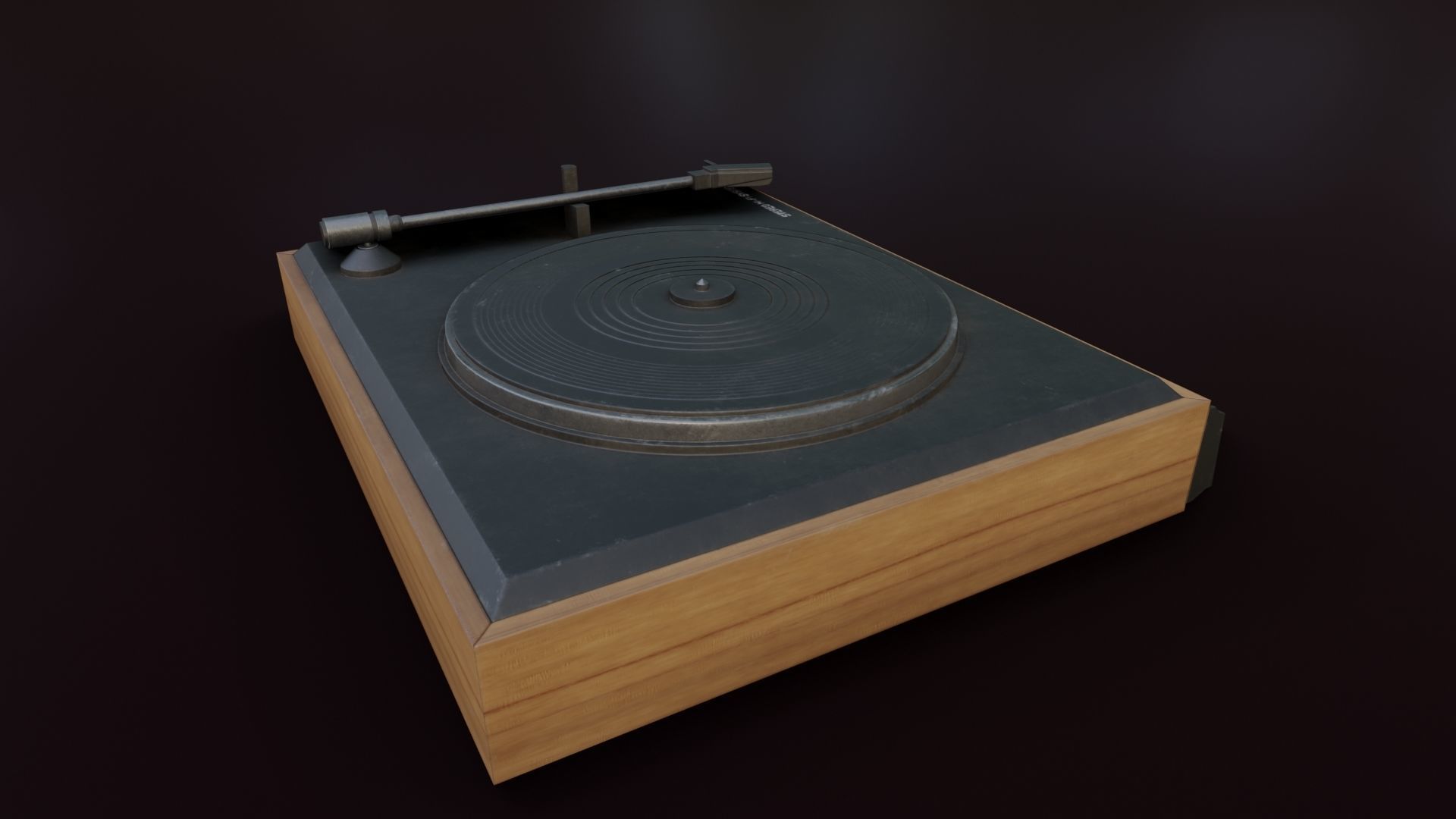 Moderately Dirty Record Player Low-poly 3D model_26