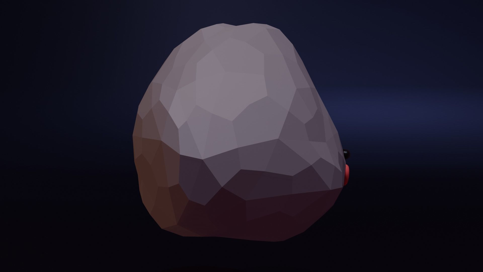 Happy Astroid - Funny Cartoon Style Lowpoly Low-poly 3D model_1