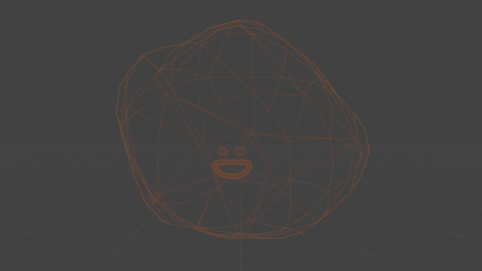 Happy Astroid - Funny Cartoon Style Lowpoly Low-poly 3D model_10