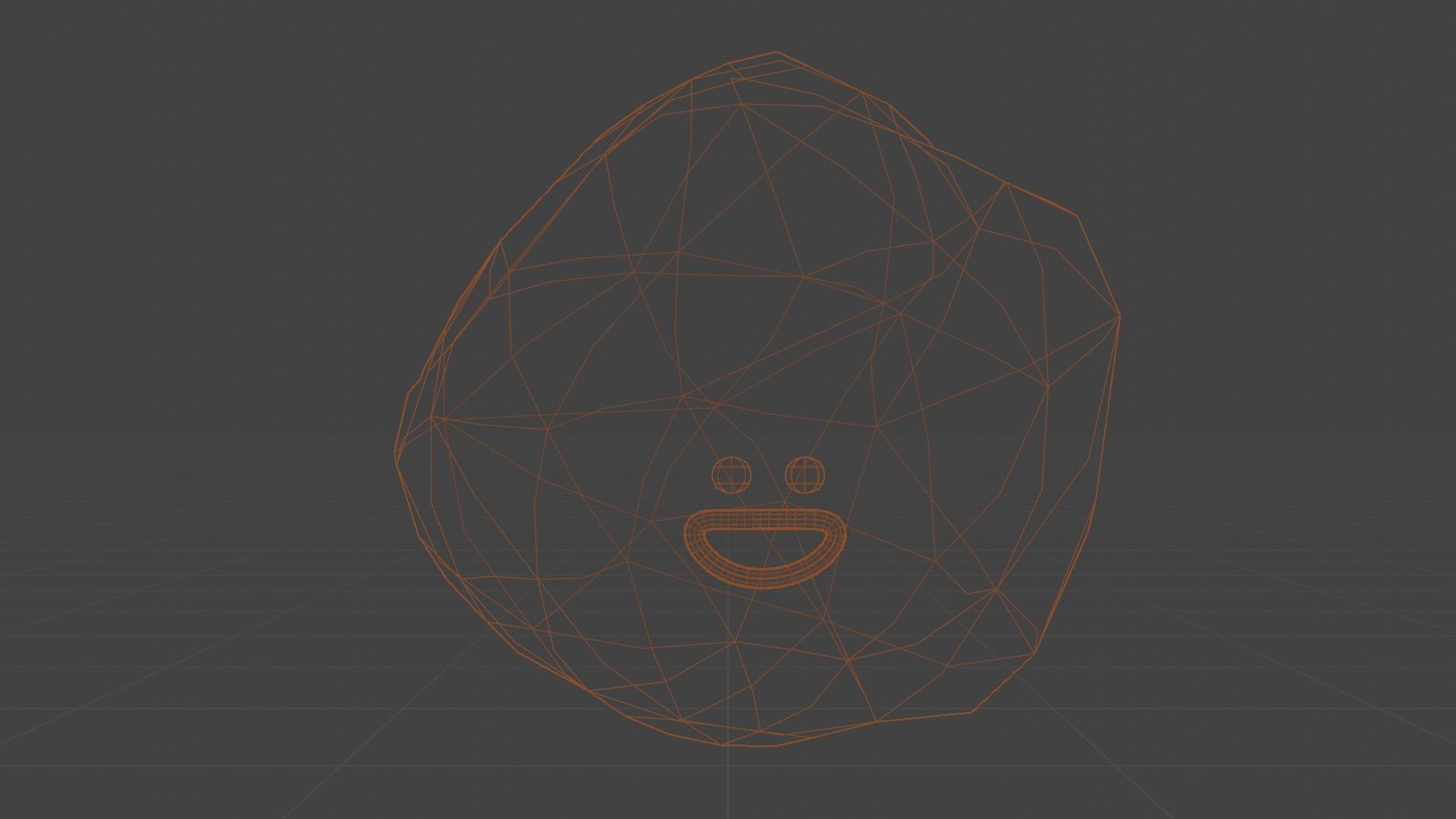 Happy Astroid - Funny Cartoon Style Lowpoly Low-poly 3D model_8