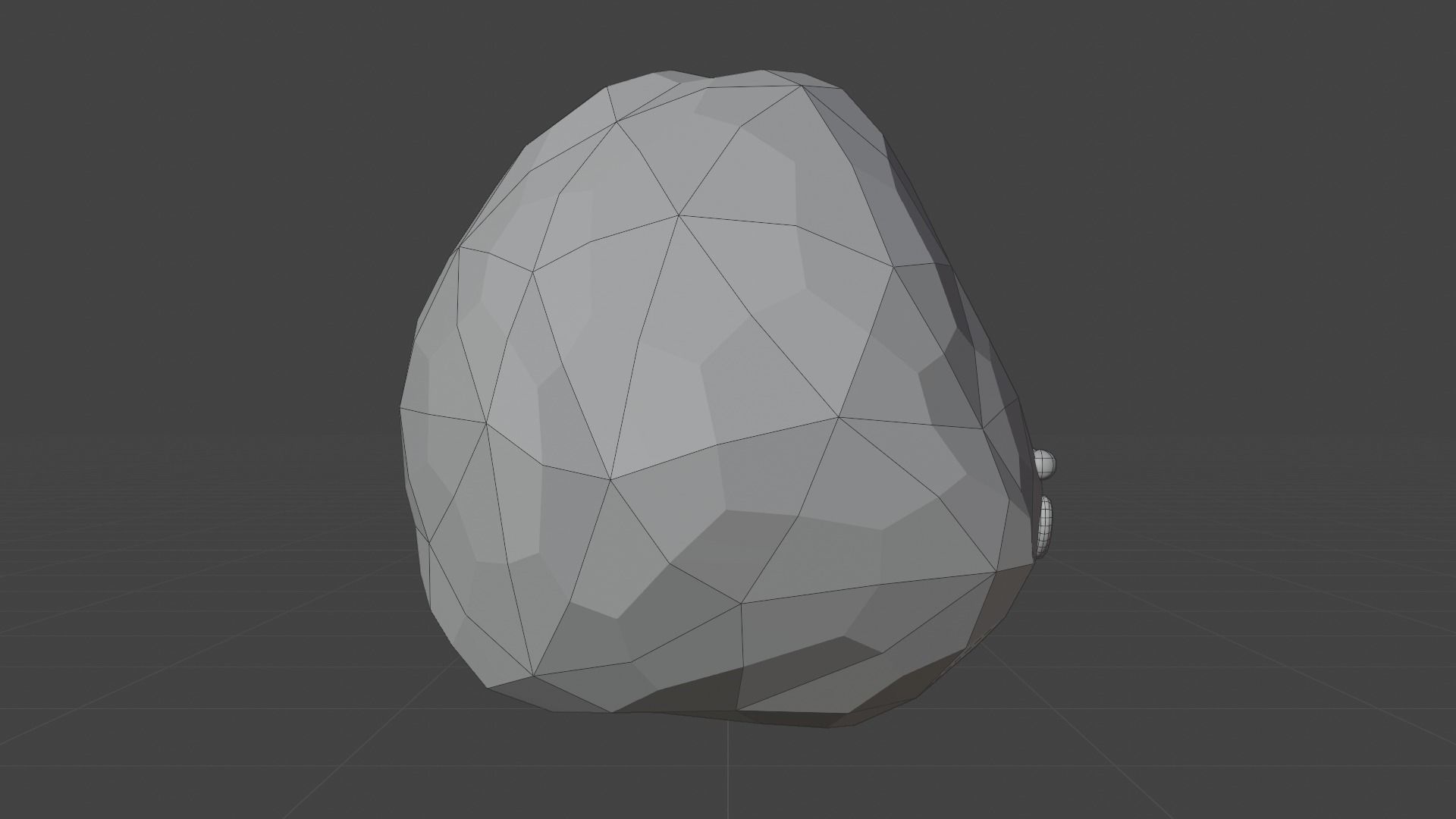 Happy Astroid - Funny Cartoon Style Lowpoly Low-poly 3D model_5