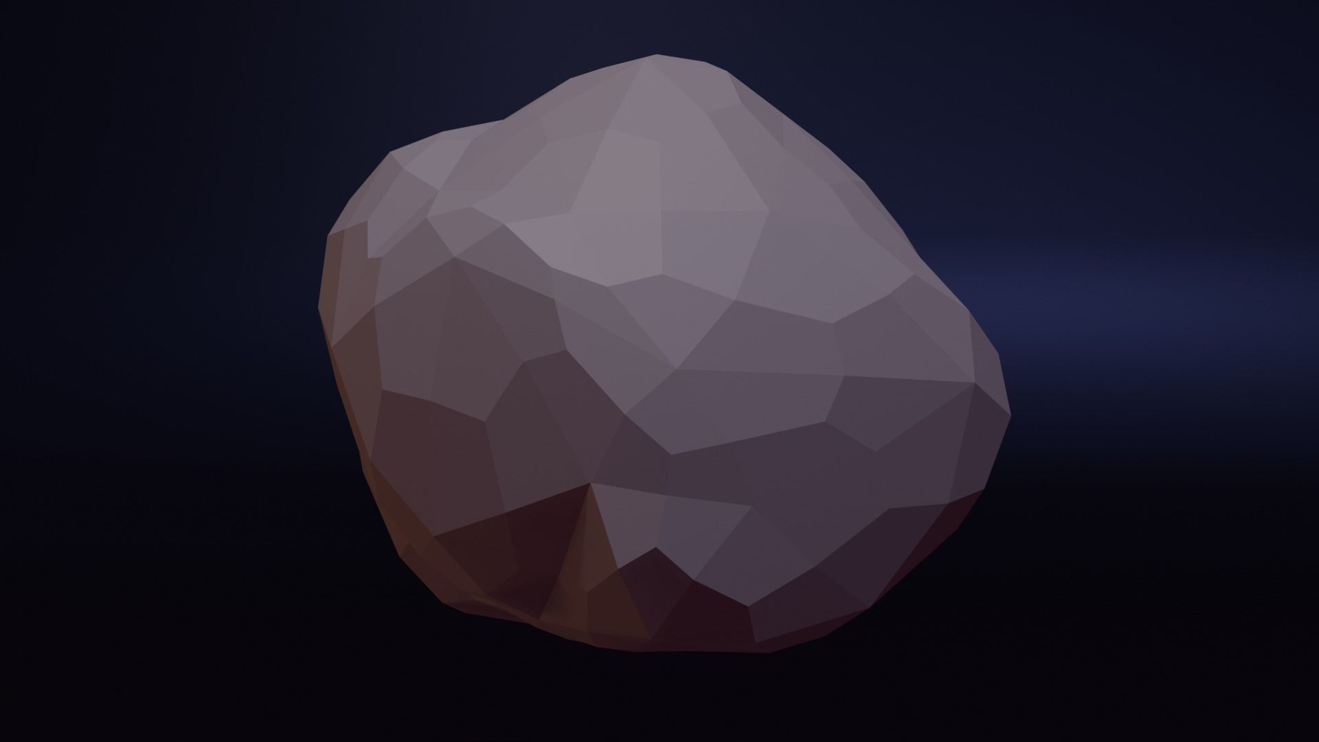 Happy Astroid - Funny Cartoon Style Lowpoly Low-poly 3D model_2