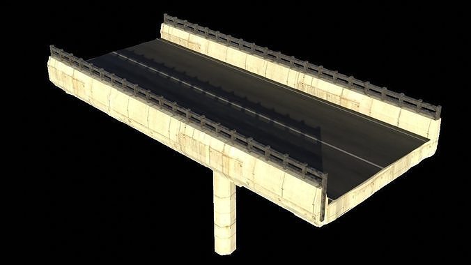 Highway Overpass Free low-poly 3D model