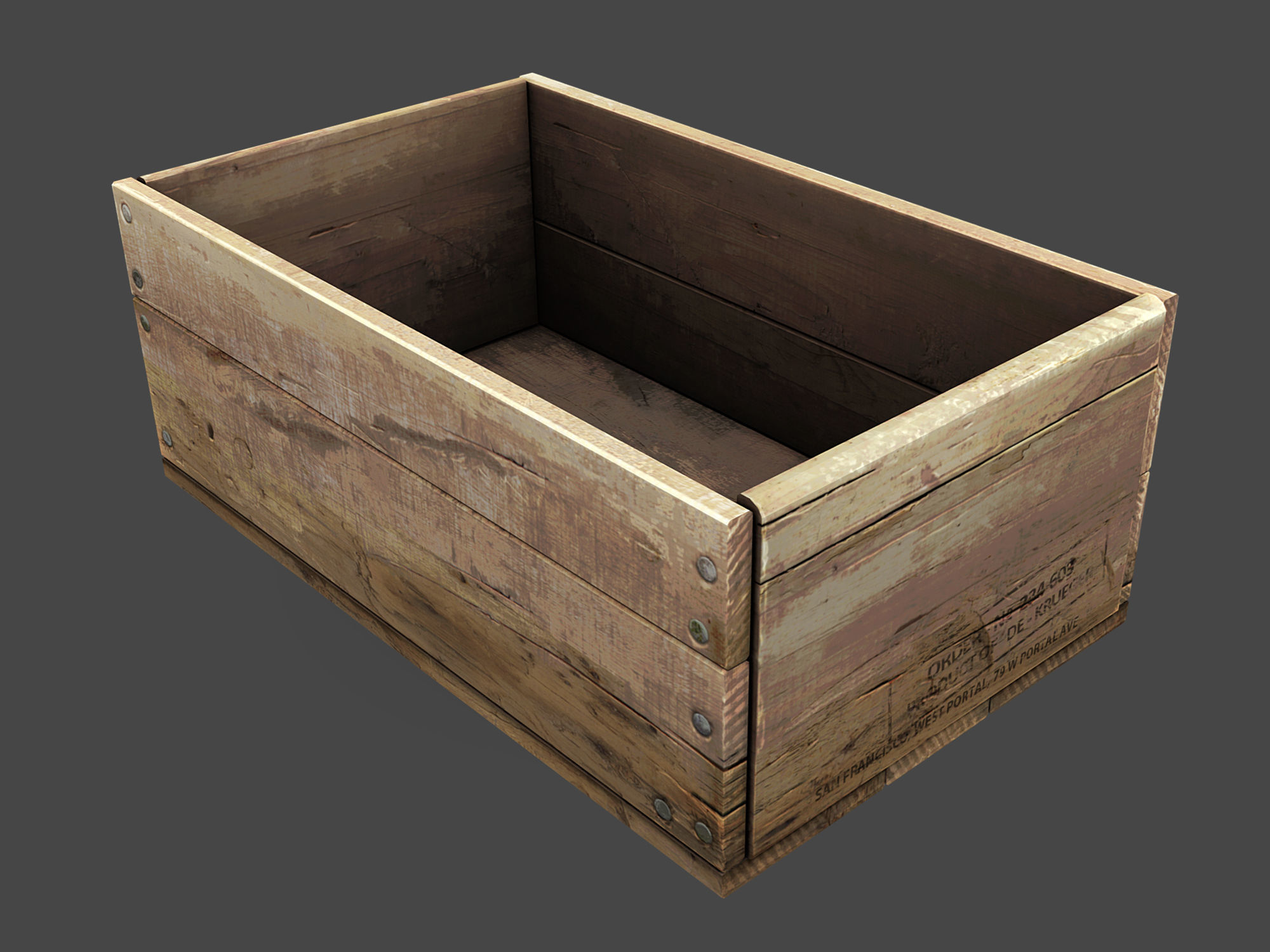 Old Wooden Crates Pack 3D Model Collection_18
