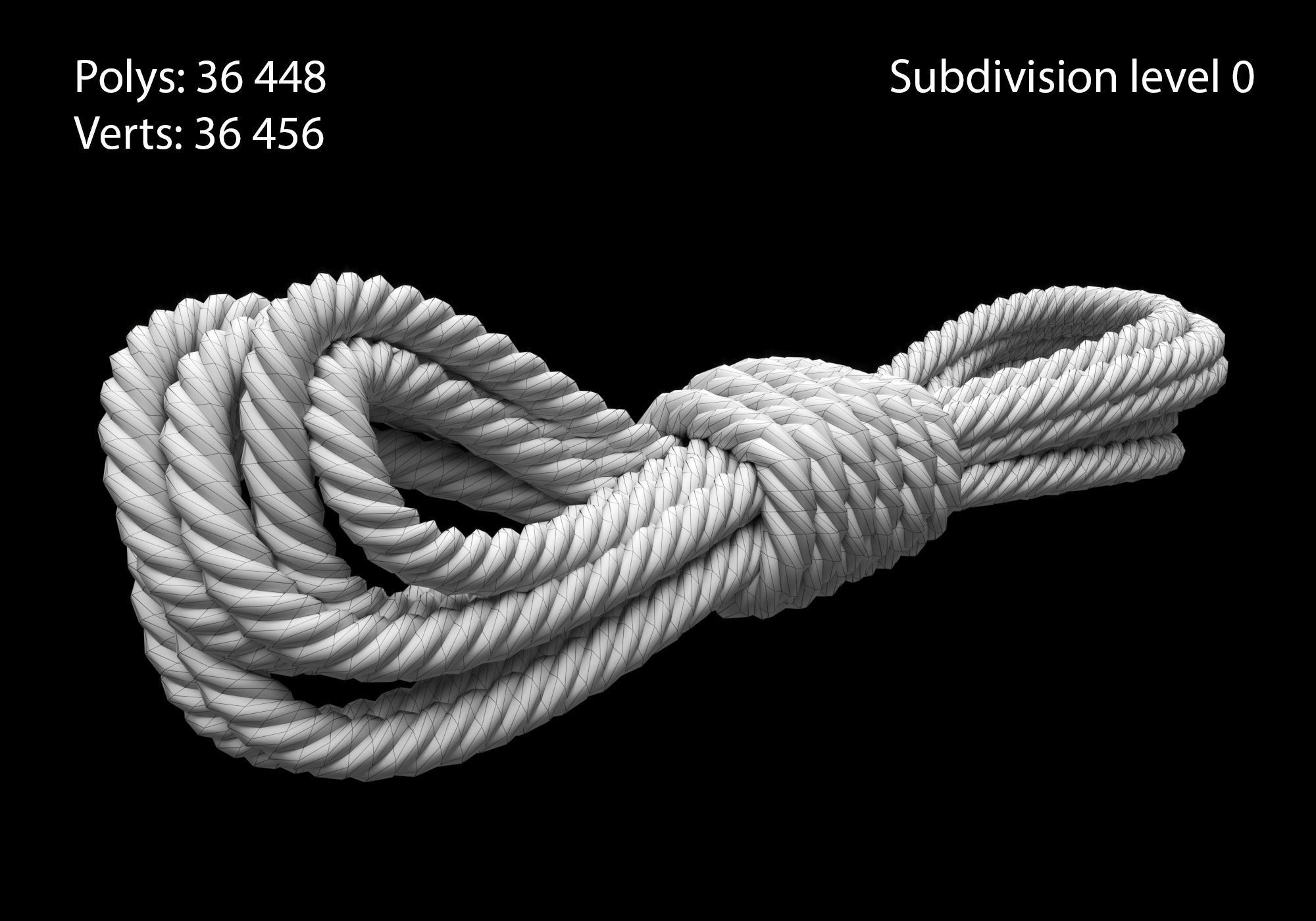 Photorealistic Rope 3D model_10