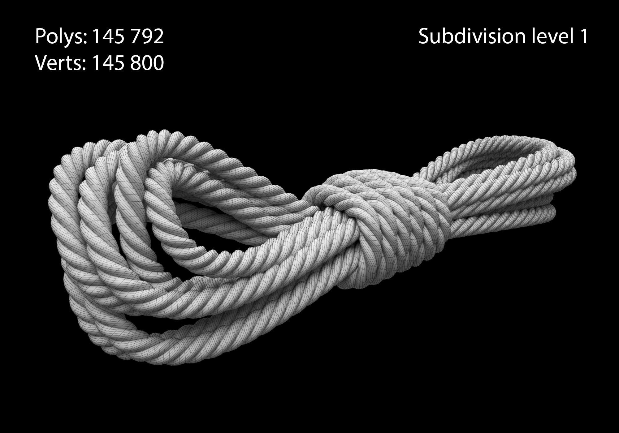 Photorealistic Rope 3D model_11