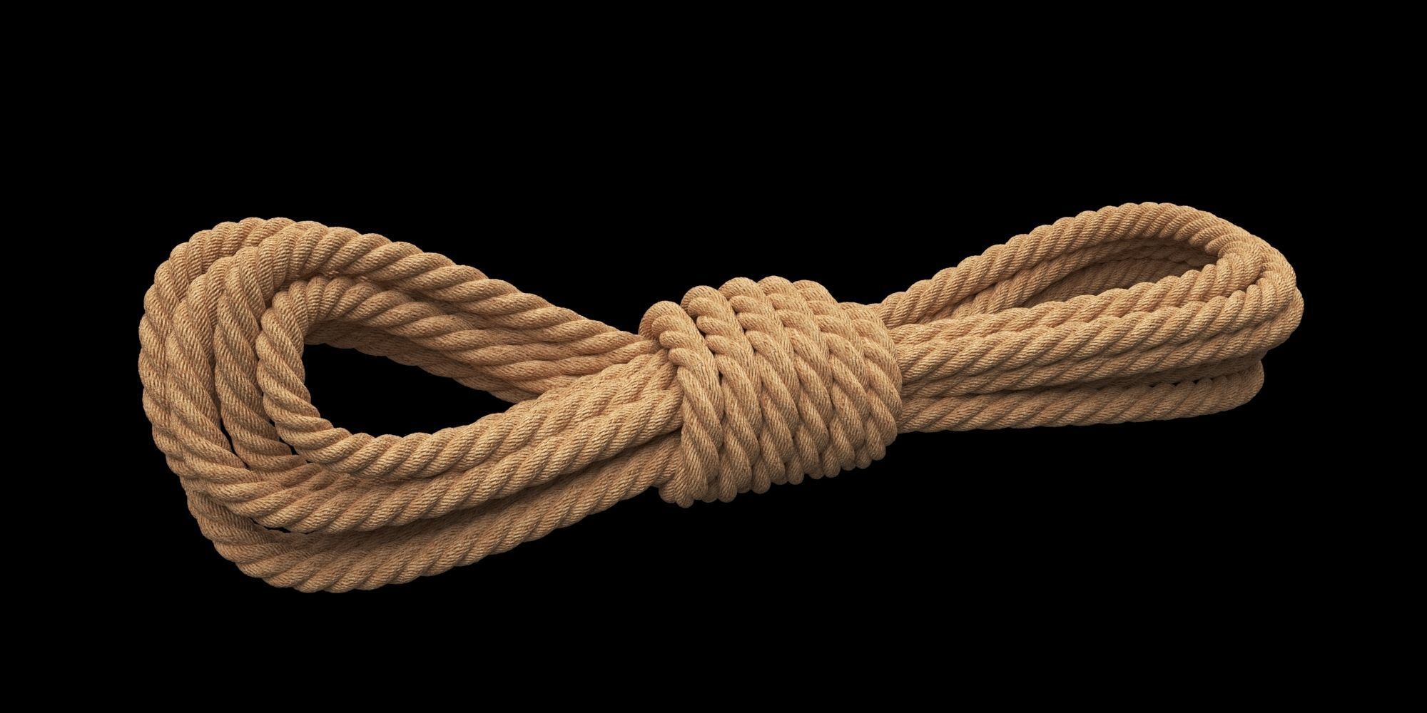 Photorealistic Rope 3D model_2