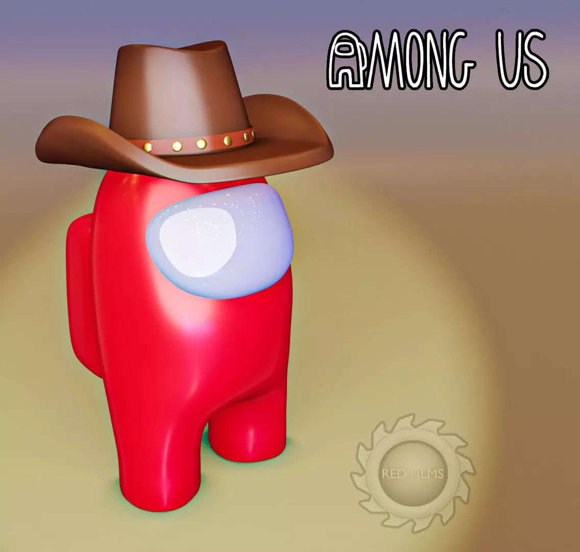 AMONG US COWBOY 3D print model_0