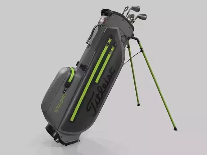 Titleist Gray-Green StaDry Golf Bag Plus 3D model