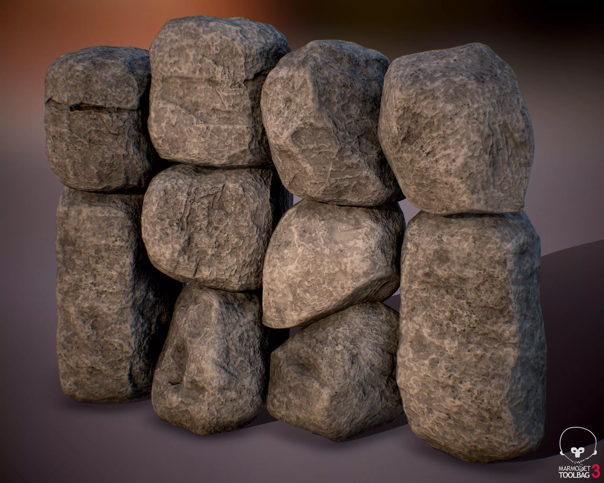 Rock Boulder Pack 02 - PBR 4K Low-poly 3D model_0