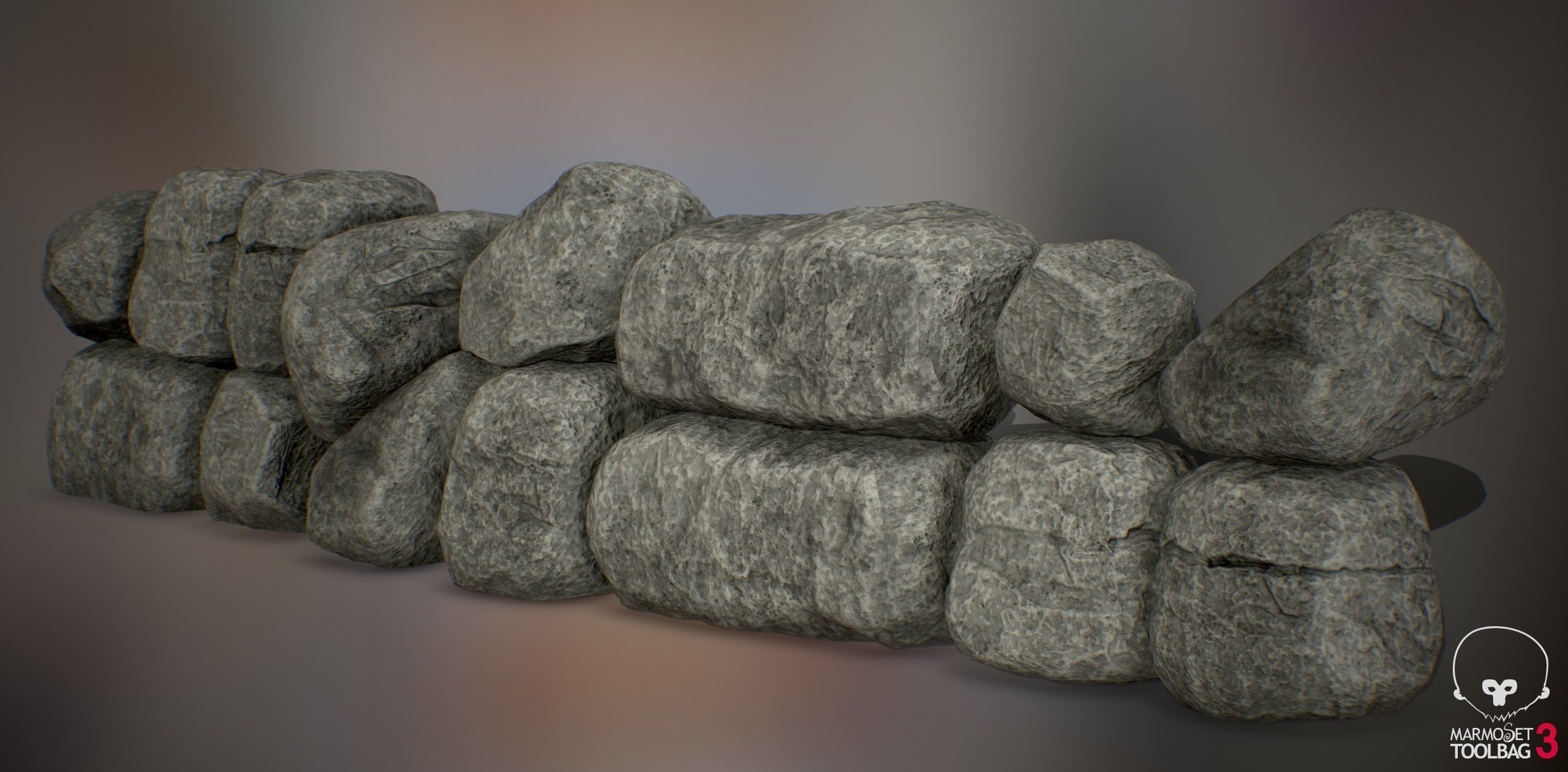 Rock Boulder Pack 02 - PBR 4K Low-poly 3D model_5