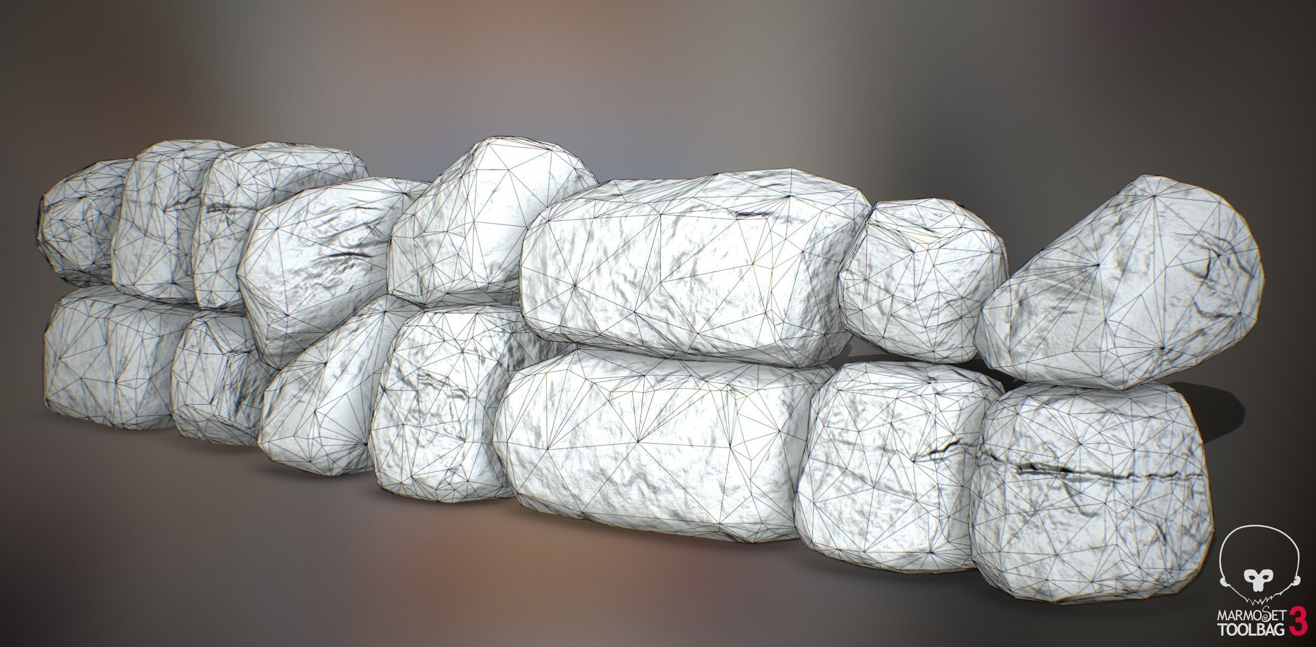 Rock Boulder Pack 02 - PBR 4K Low-poly 3D model_7