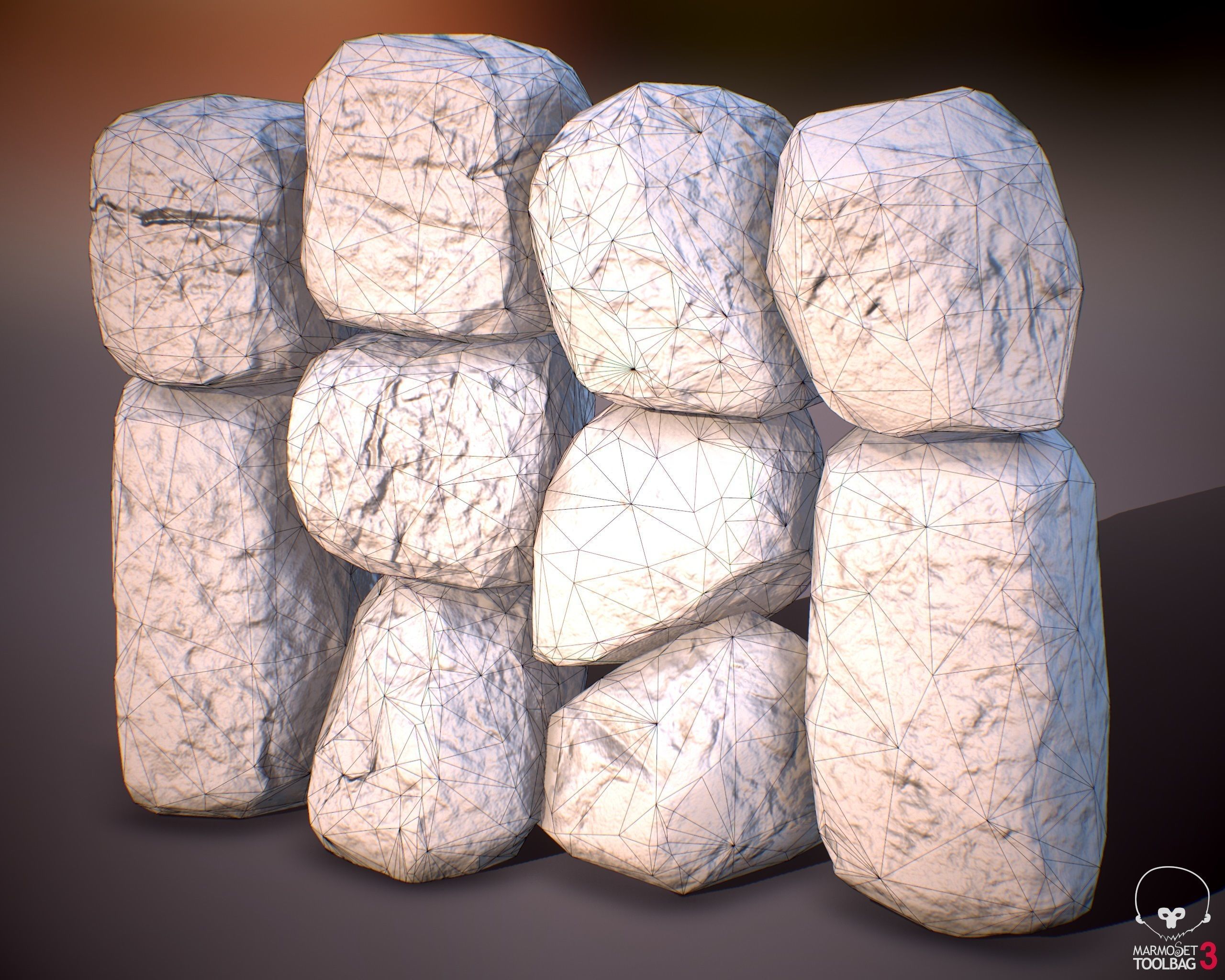 Rock Boulder Pack 02 - PBR 4K Low-poly 3D model_2
