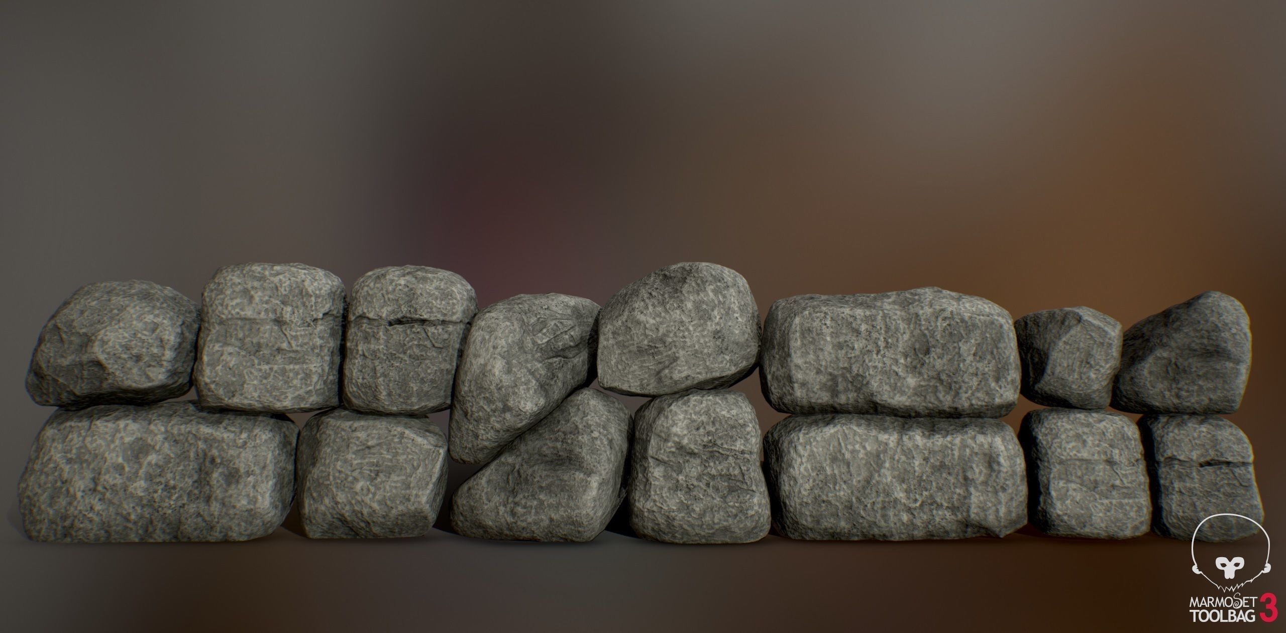 Rock Boulder Pack 02 - PBR 4K Low-poly 3D model_8