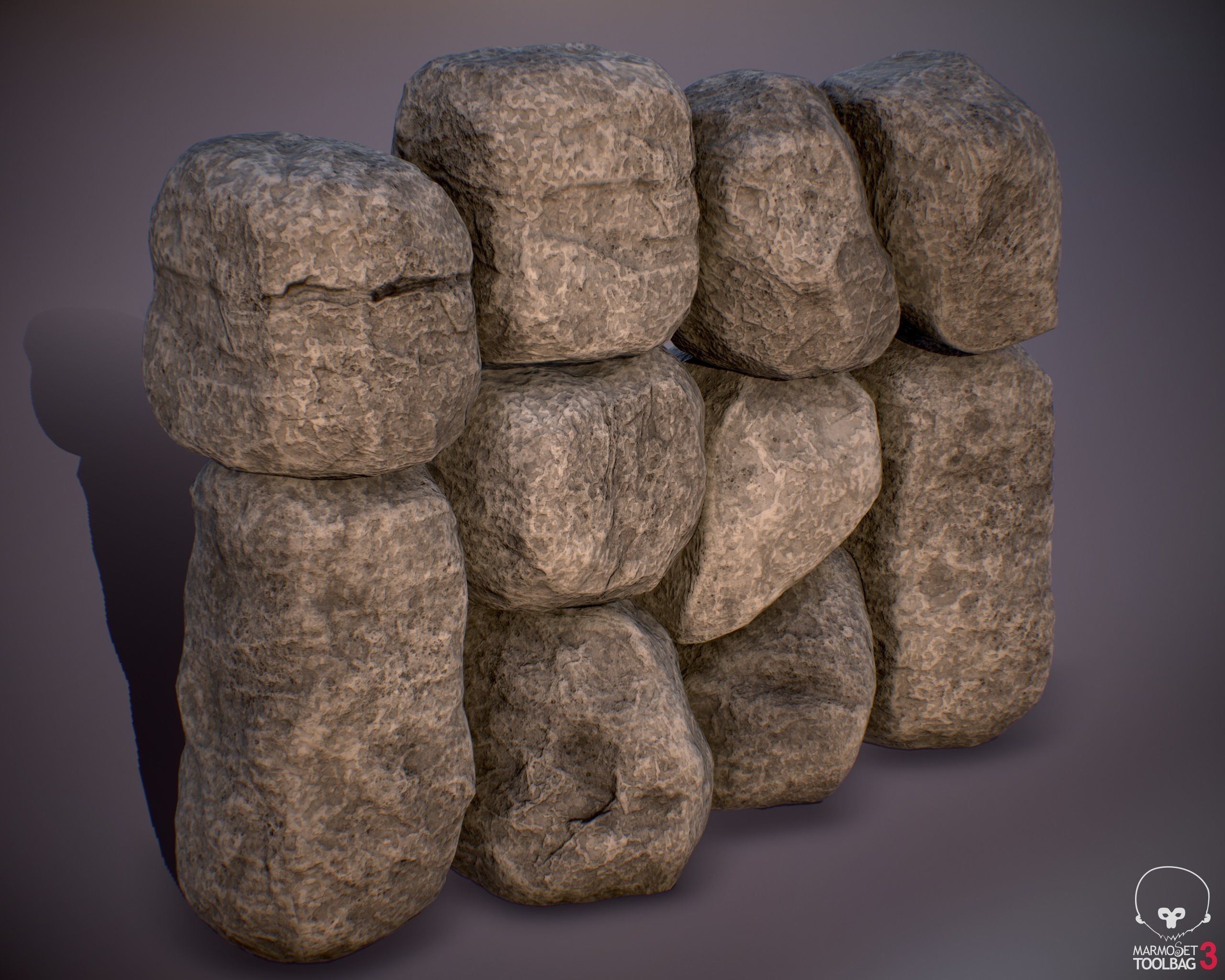 Rock Boulder Pack 02 - PBR 4K Low-poly 3D model_4