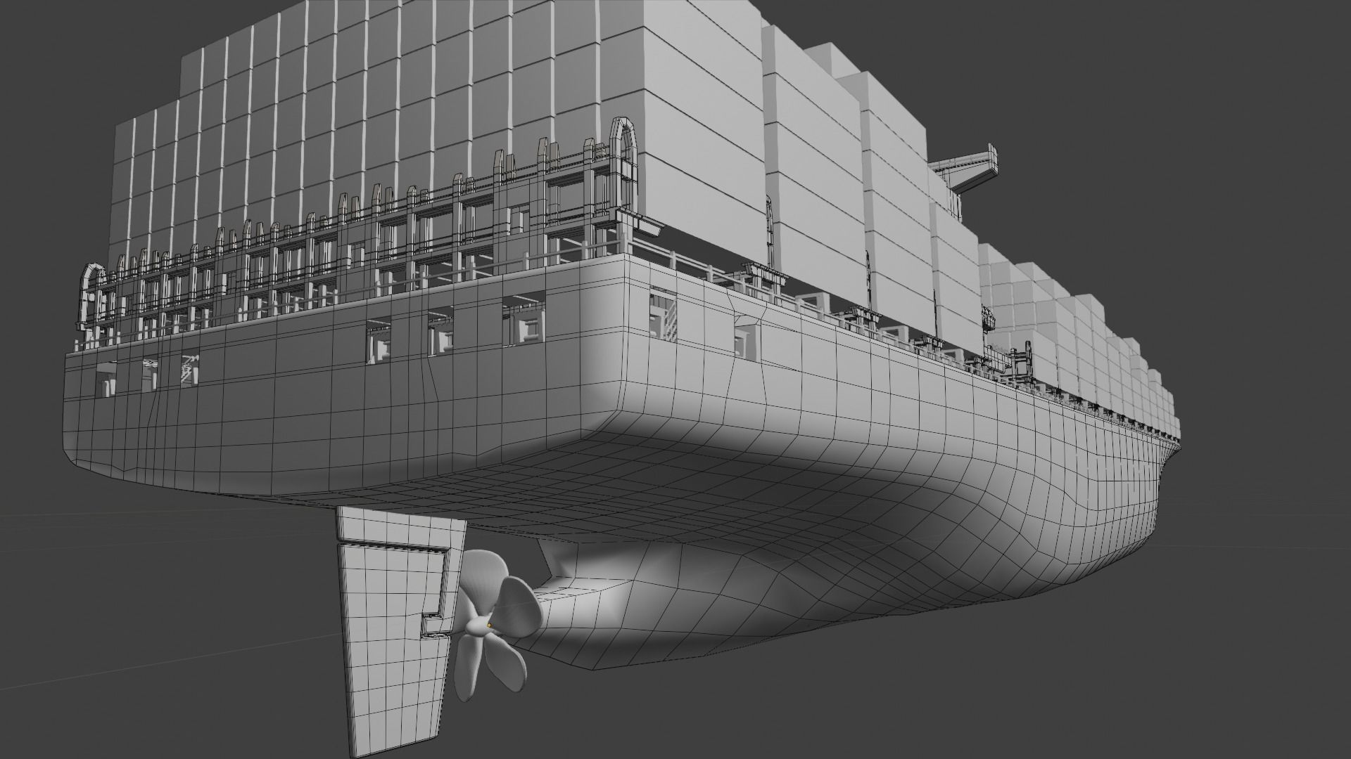 ASC Qaitbay container ship 3D model_8