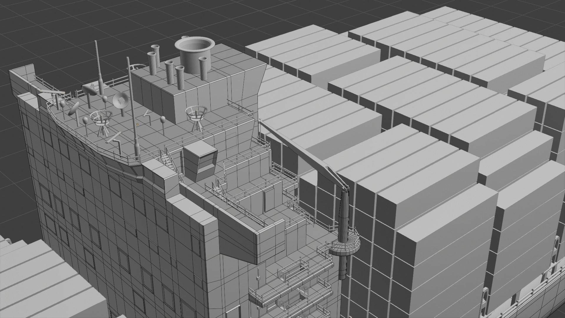ASC Qaitbay container ship 3D model_3