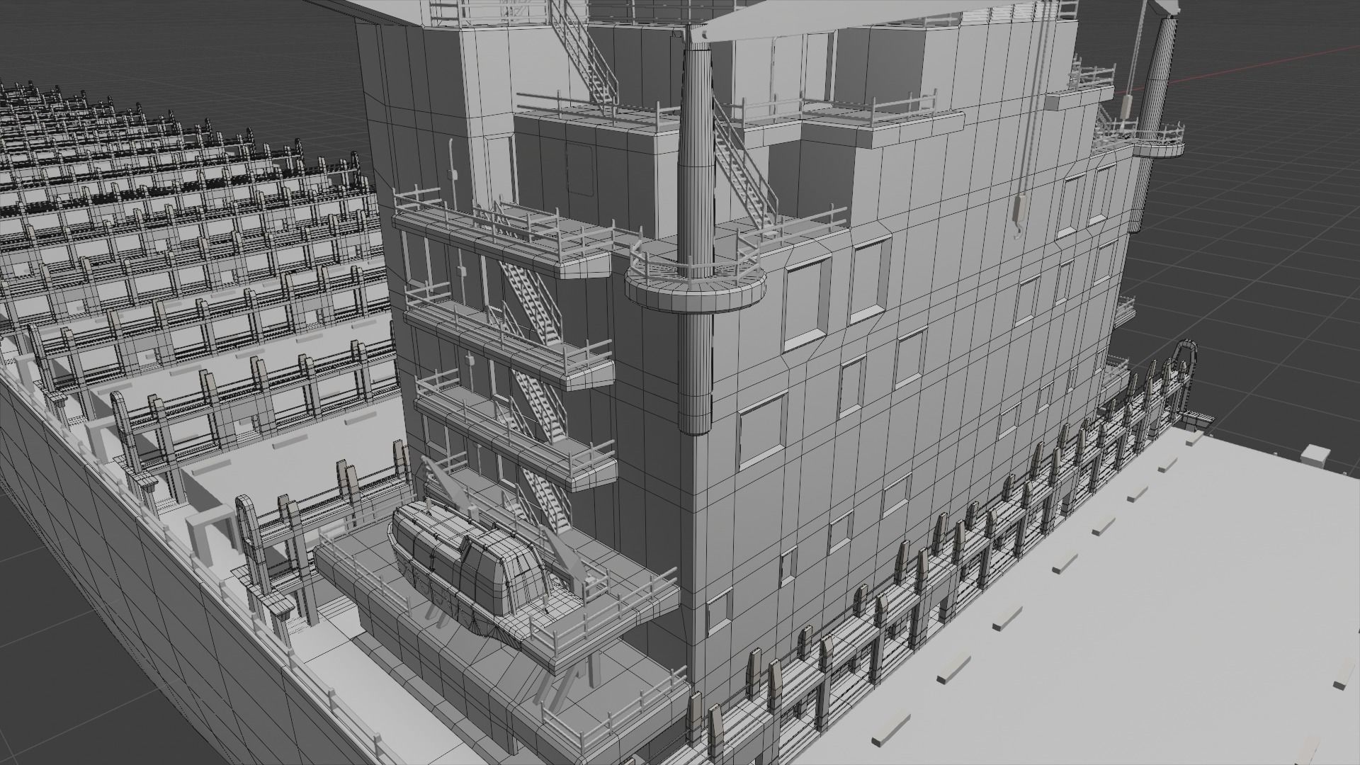 ASC Qaitbay container ship 3D model_5