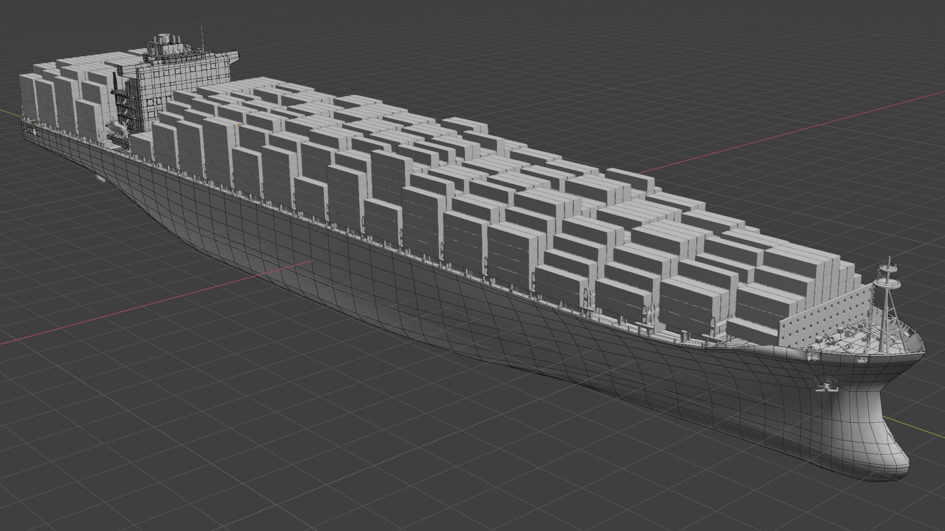 ASC Qaitbay container ship 3D model_1