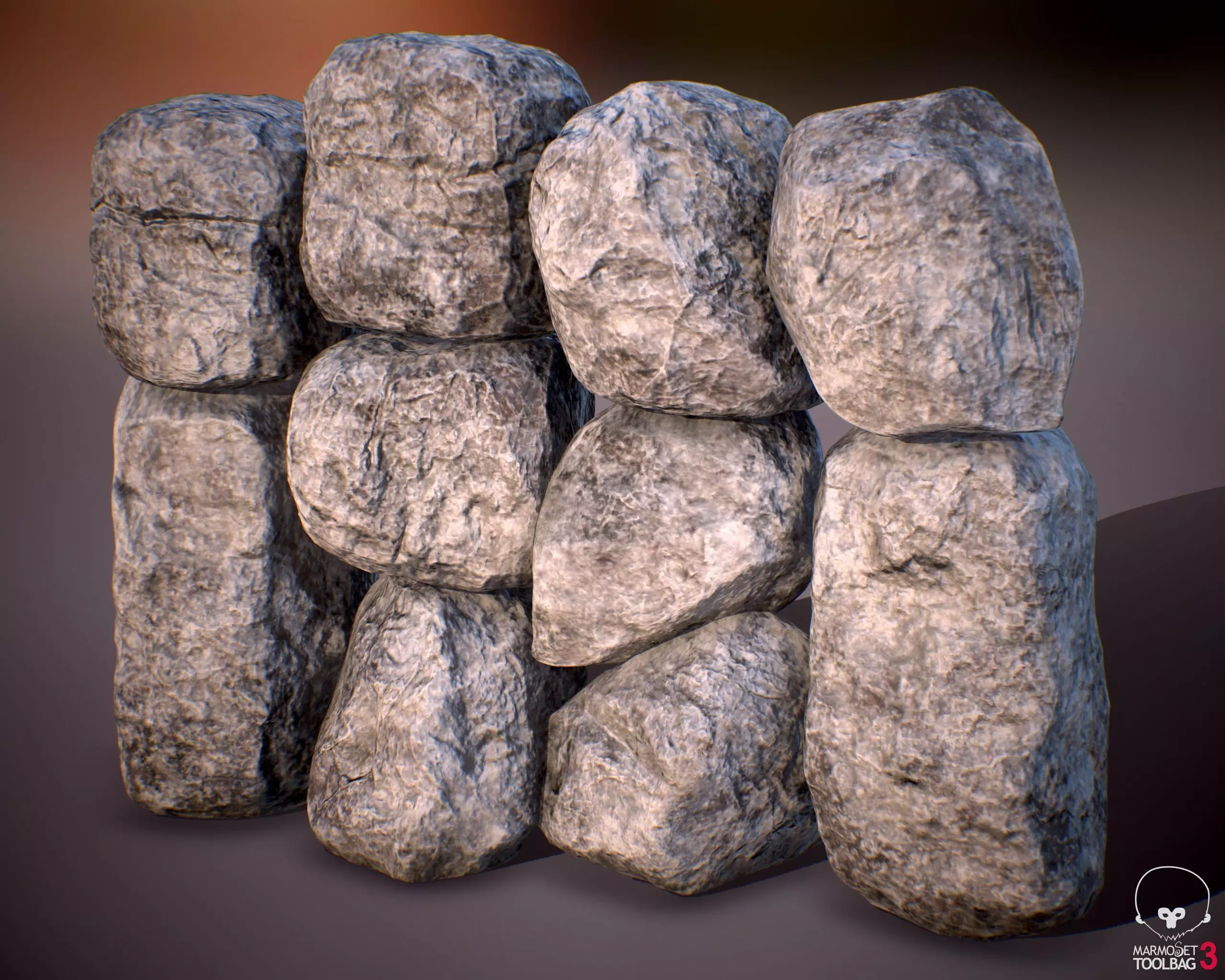 Rock Boulder Pack 05 -  PBR 4K Low-poly 3D model_0