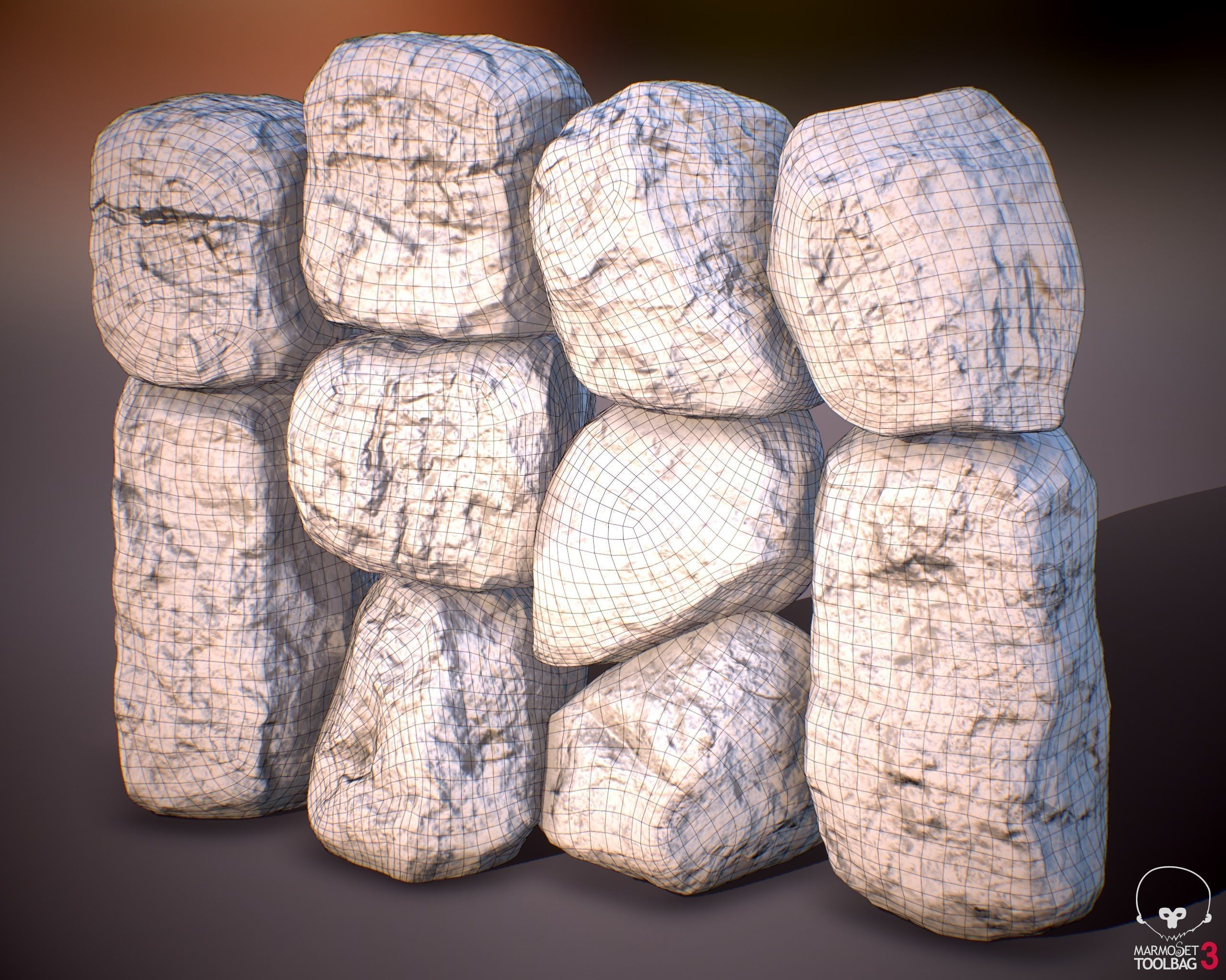 Rock Boulder Pack 05 -  PBR 4K Low-poly 3D model_1
