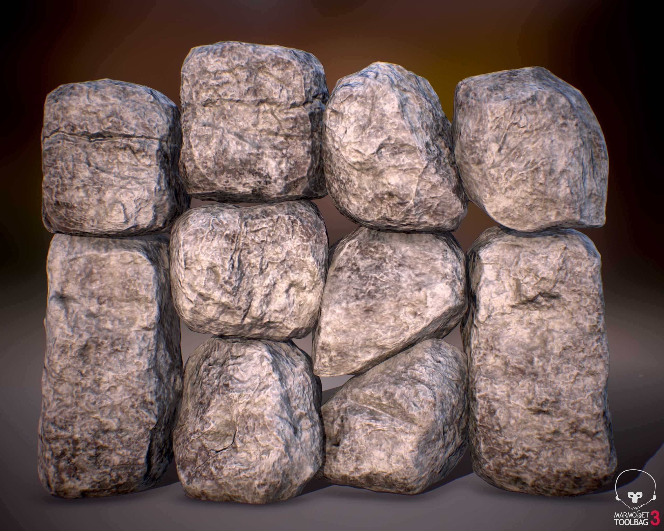 Rock Boulder Pack 05 -  PBR 4K Low-poly 3D model_3