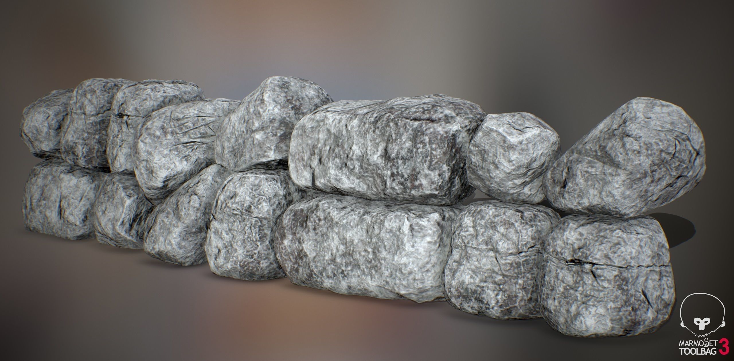 Rock Boulder Pack 05 -  PBR 4K Low-poly 3D model_5