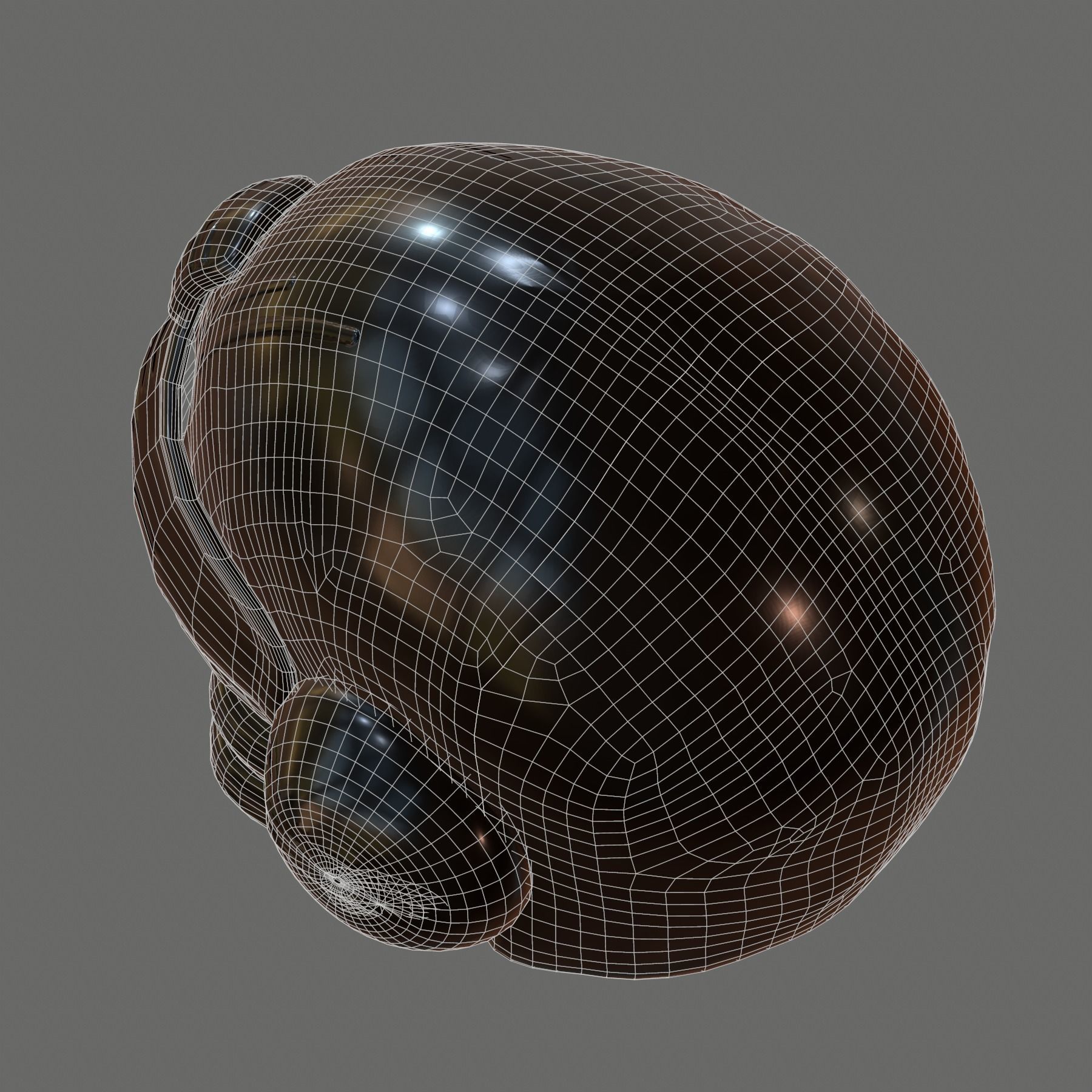 Gas mask PILOT helmet 3d model scifi Low-poly  Low-poly 3D model_10