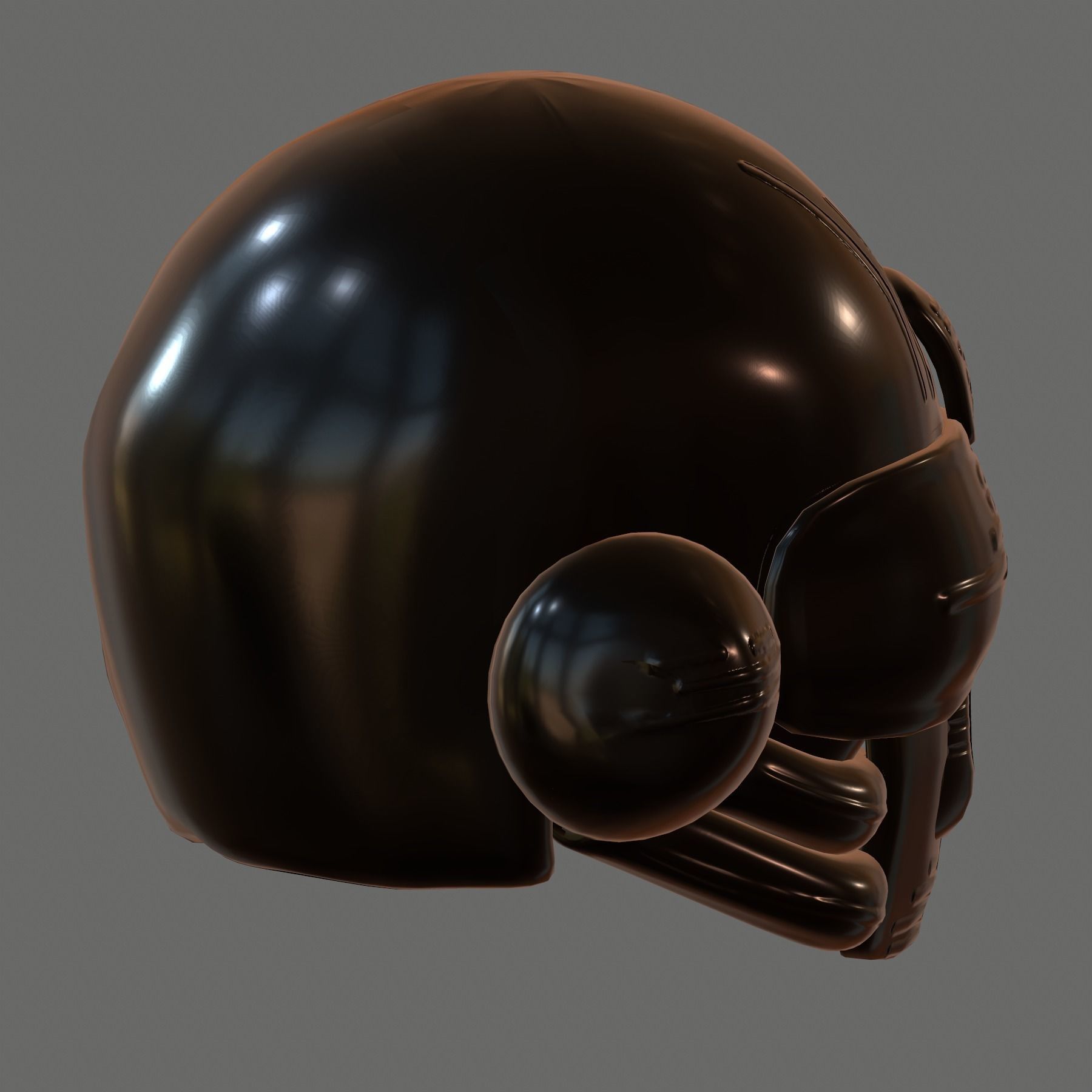 Gas mask PILOT helmet 3d model scifi Low-poly  Low-poly 3D model_5