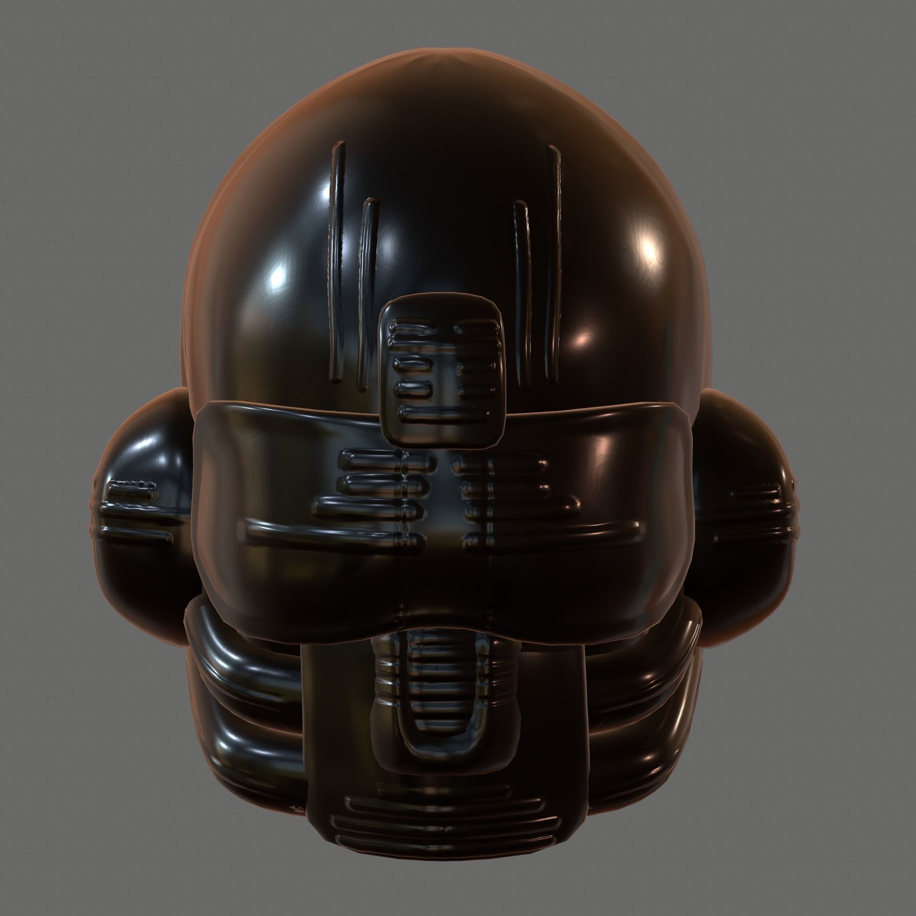 Gas mask PILOT helmet 3d model scifi Low-poly  Low-poly 3D model_2