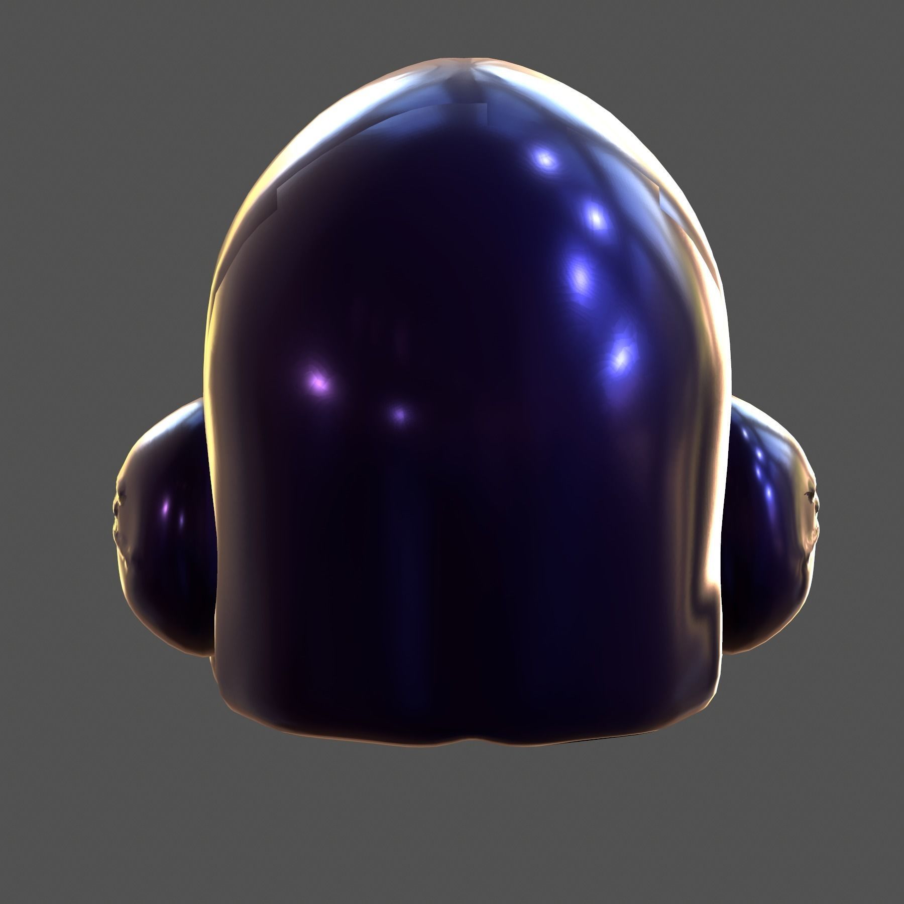 Gas mask helmet 3d model scifi Low-poly Low-poly 3D model_6