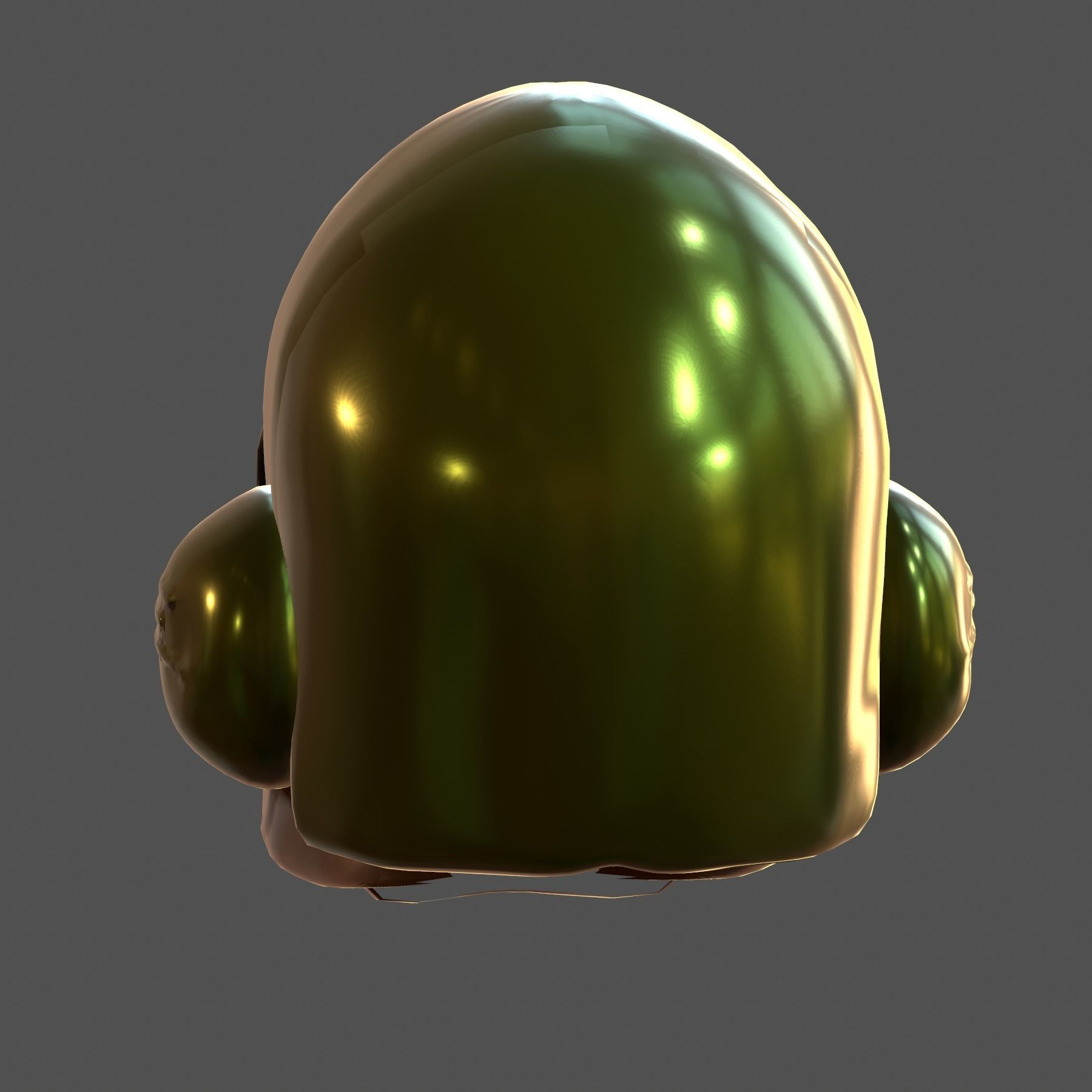 Gas mask helmet 3d model scifi Low-poly Low-poly 3D model_5