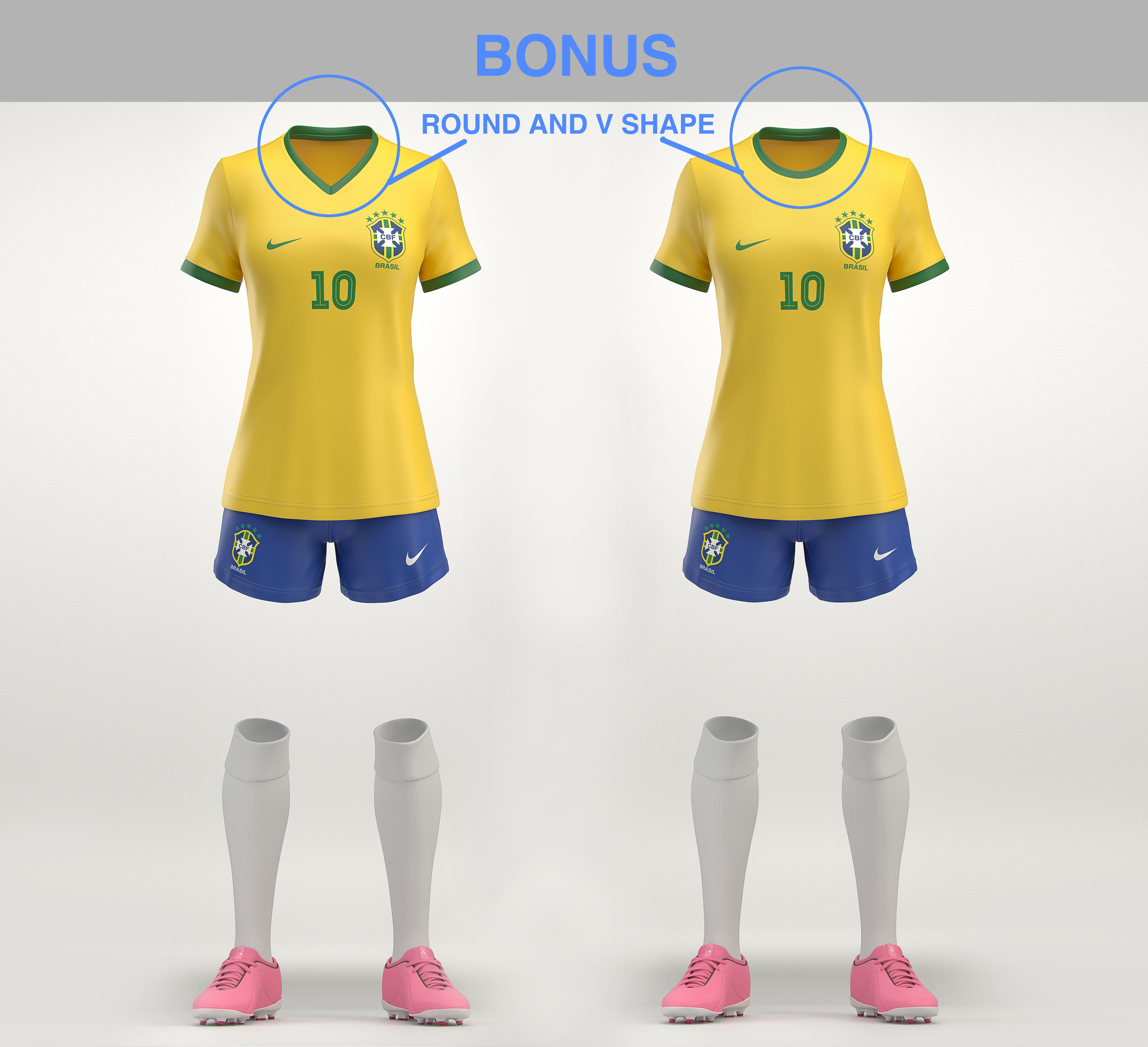 Women Soccer Uniform 3D model CGTrader