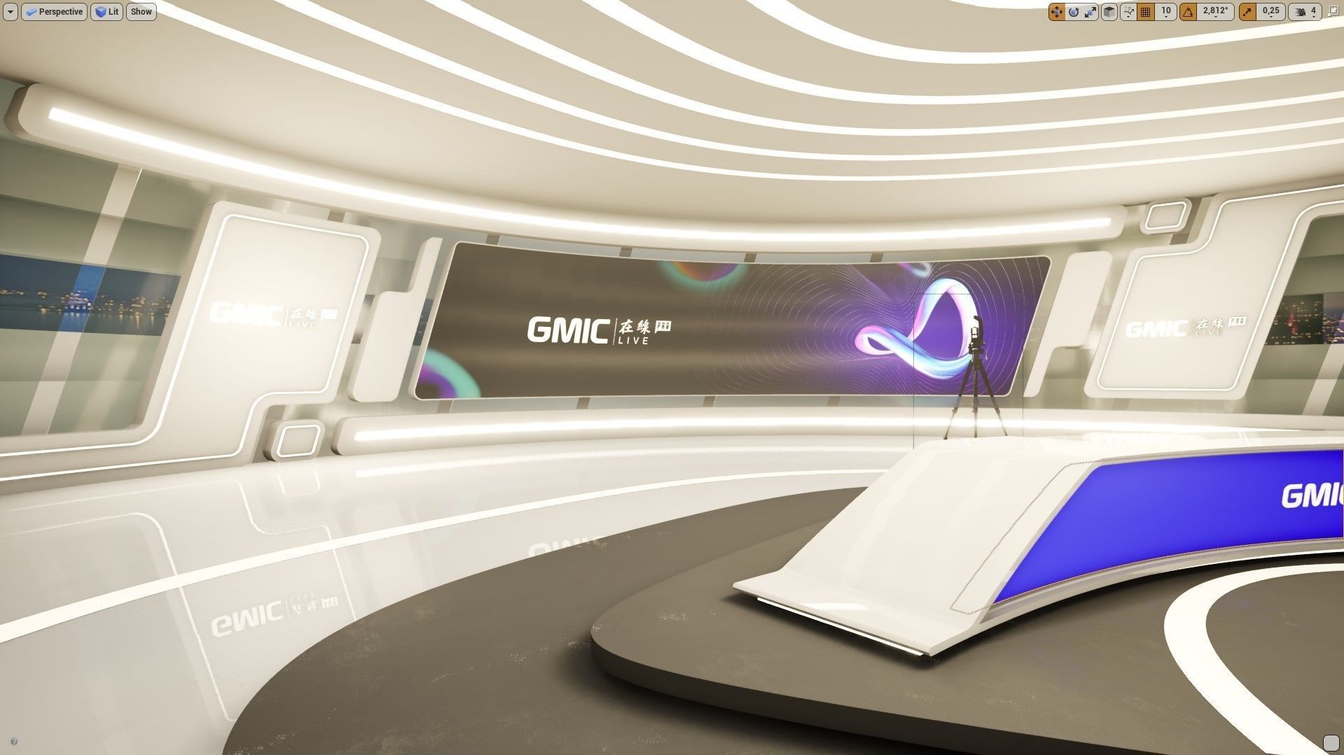 3D Virtual interior Set in UE4 Low-poly 3D model_2