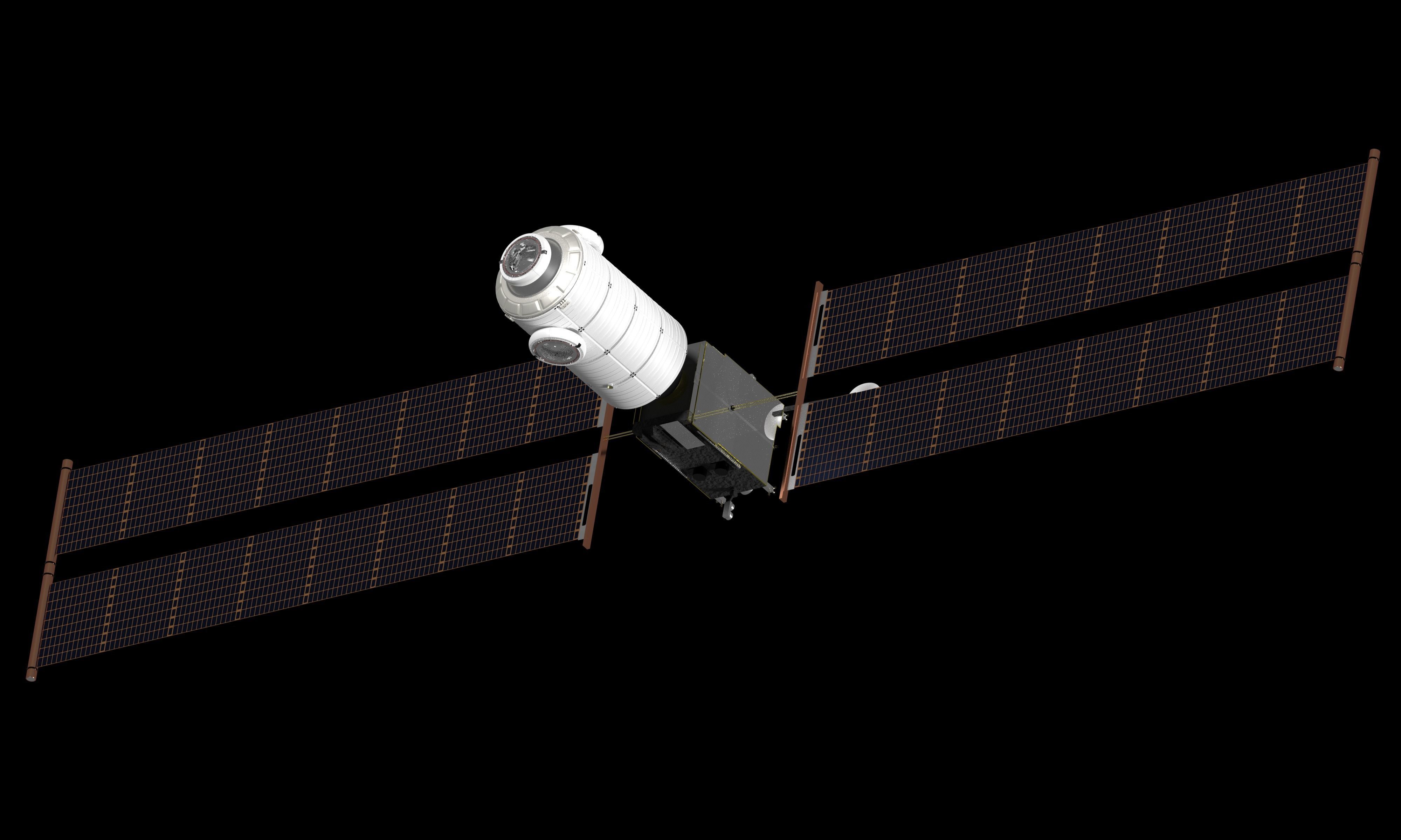 Integrated Gateway HALO and PPE modules 3D model_1