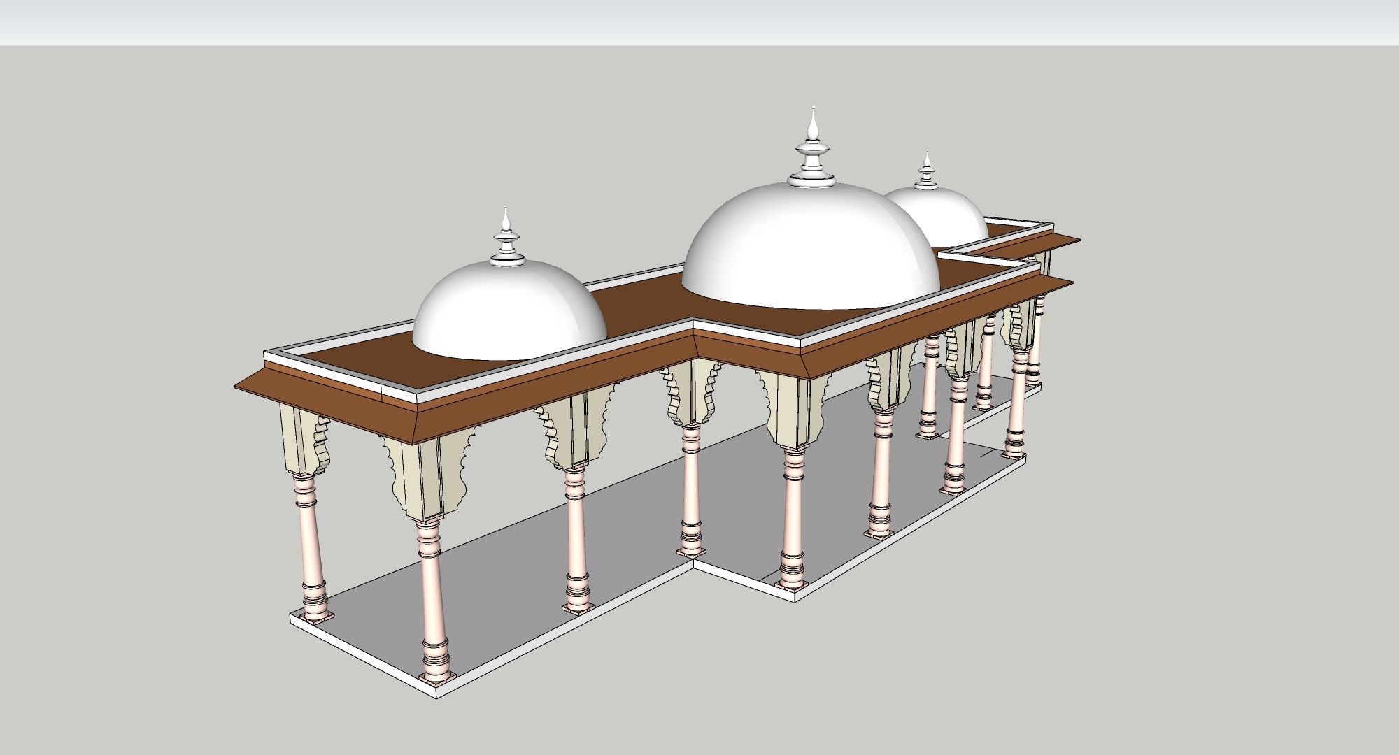 indian jodhpuri stone arch 3d moda Low-poly 3D model_3