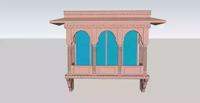 indian jodhpuri stone jharokha 3d modal