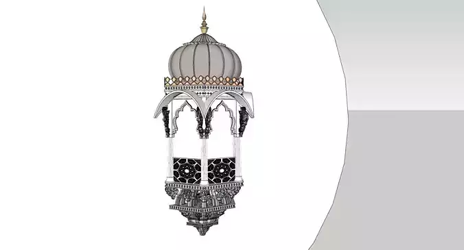 indian jodhpuri stone jharokha 3d modal