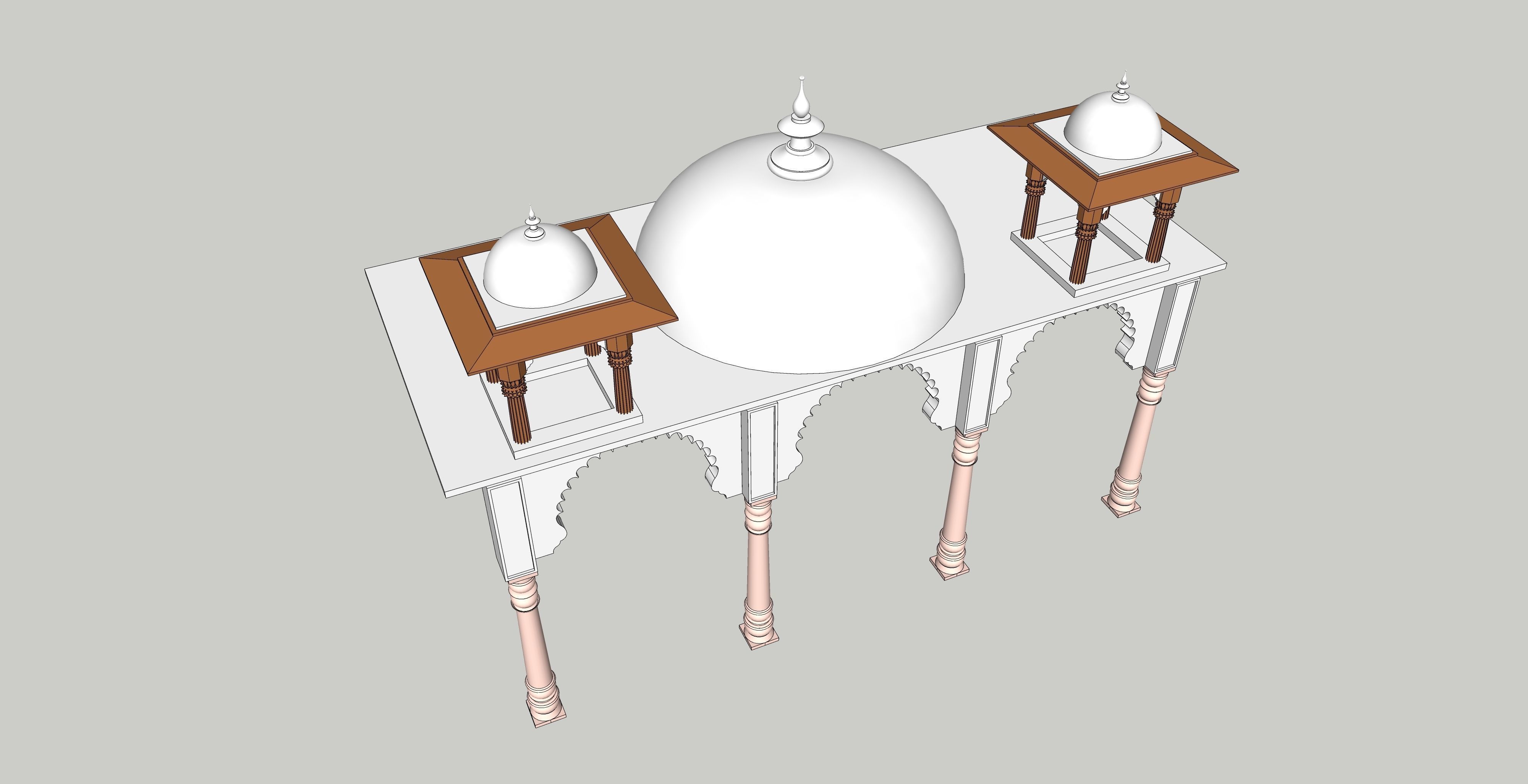 indian jodhpuri stone arch 3d modal 3D model_3