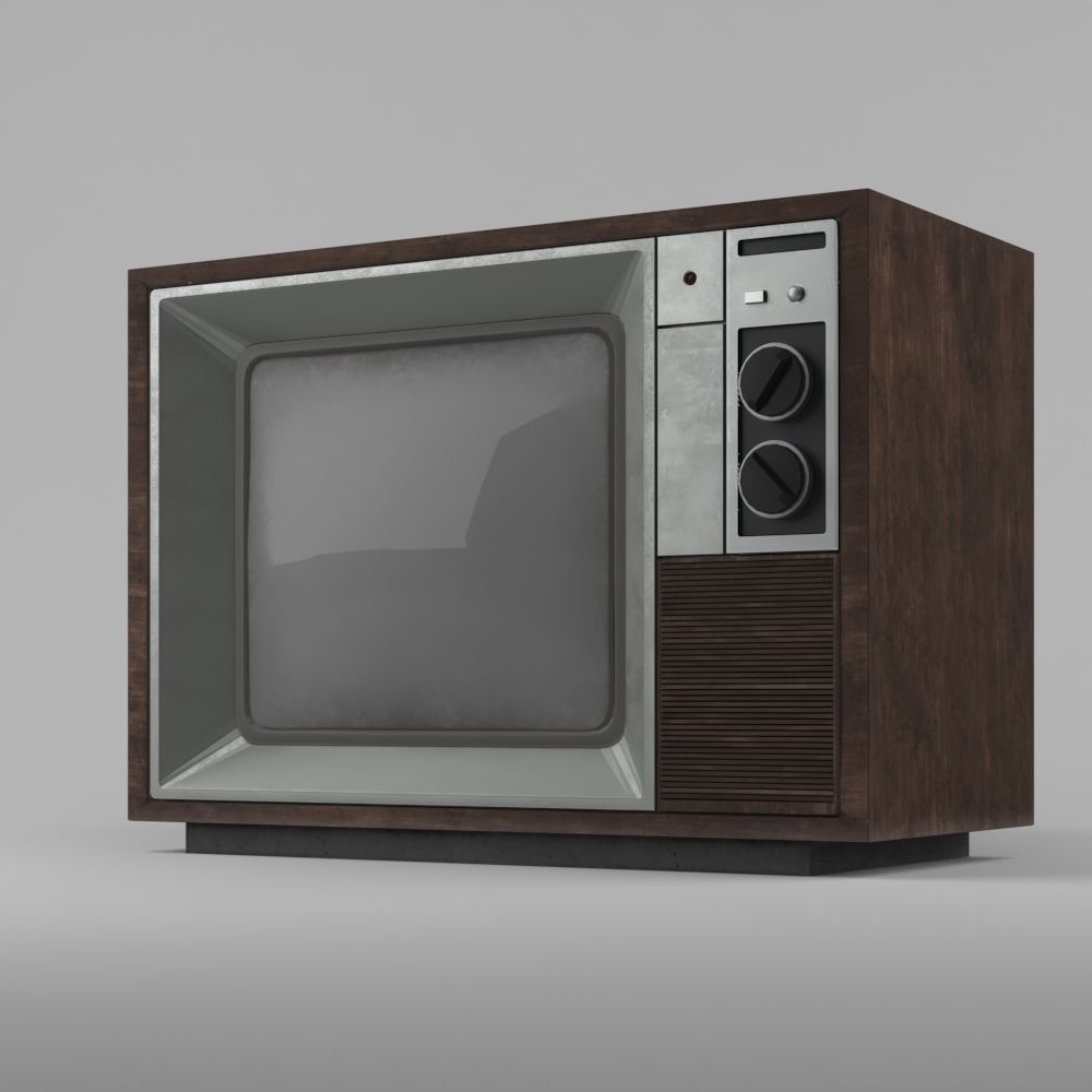 QUASAR OLD TV 3D model_1
